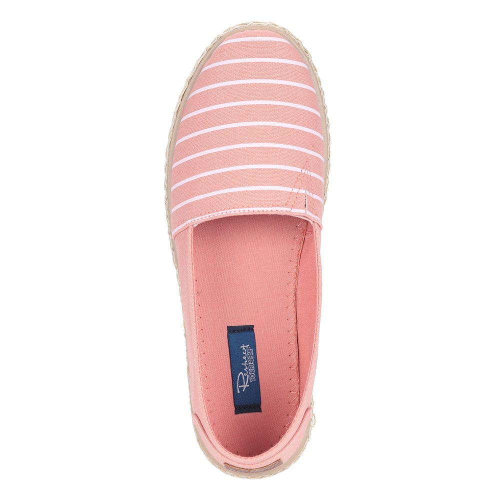 Розово-белые эспадрильи из текстиля от Respect-shoes