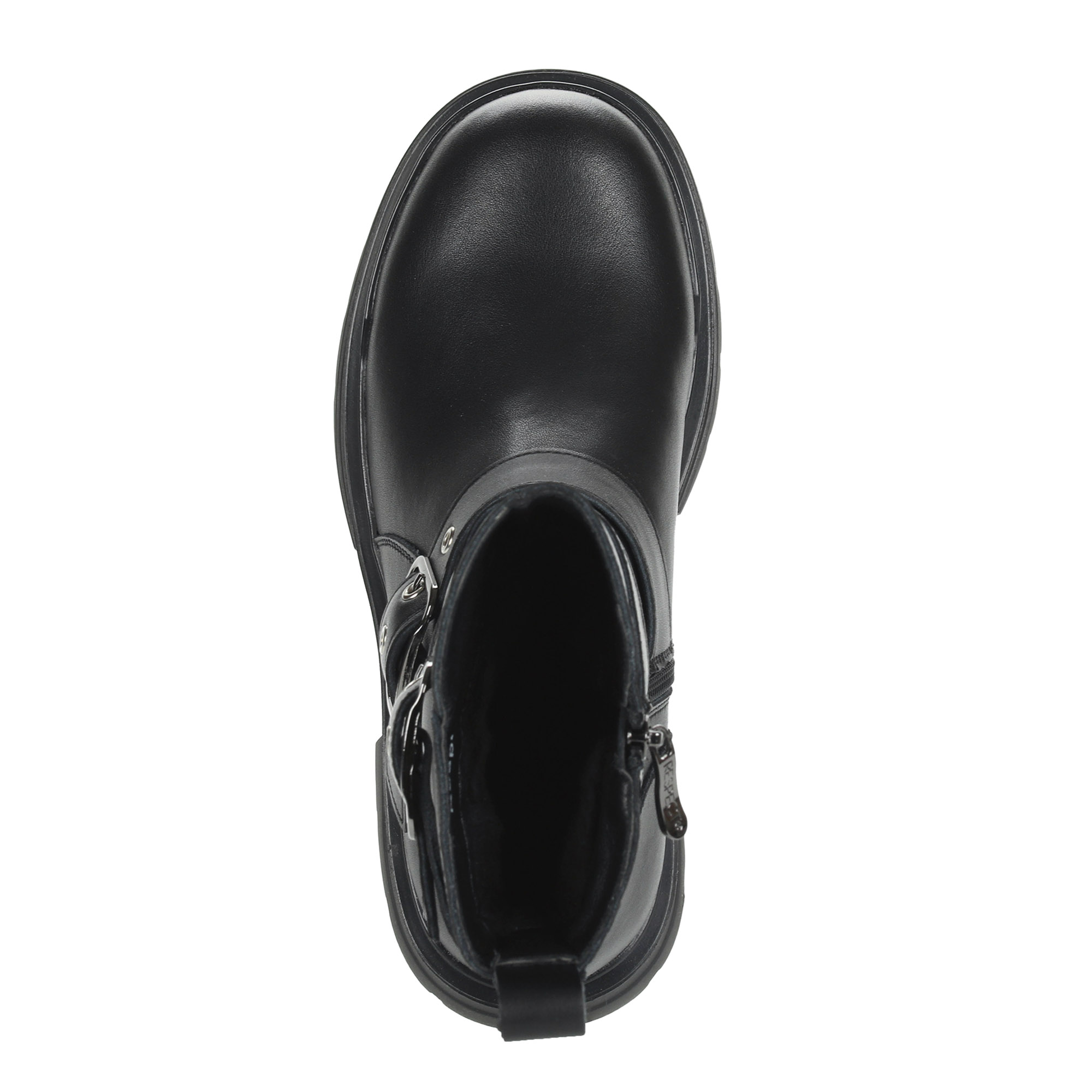 Черные ботинки из кожи на молнии  на подкладке из натуральной шерсти на тракторной подошве Respect, размер 41, цвет черный - фото 7