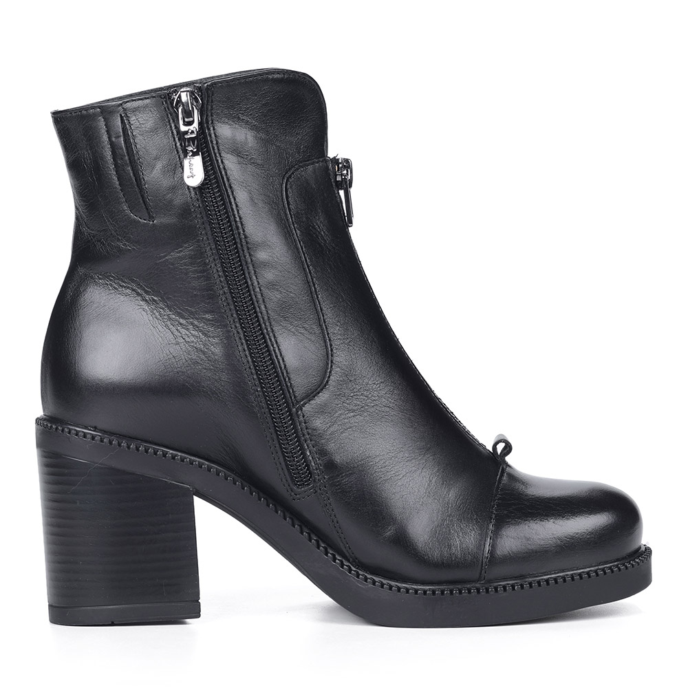 Черные ботинки из кожи на каблуке Respect, размер 40, цвет черный - фото 3