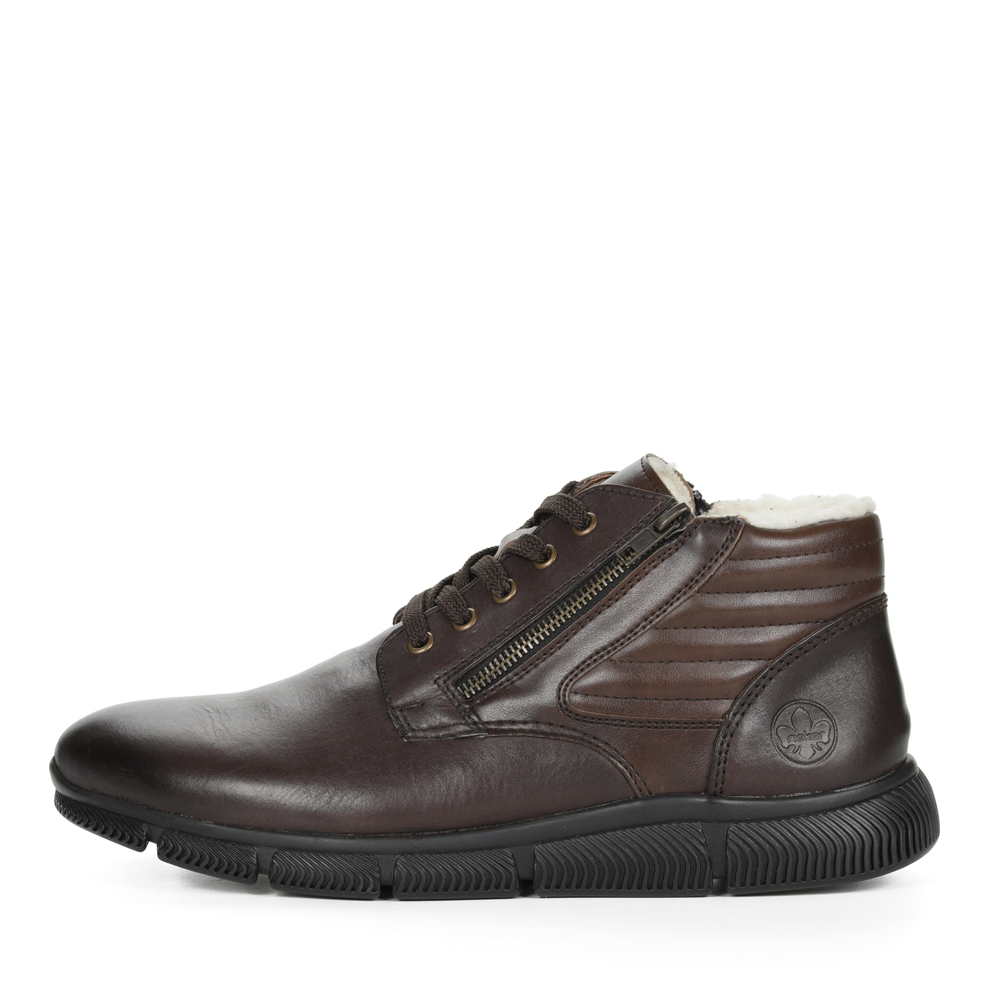 Коричневые ботинки из кожи на подкладке из натуральной шерсти Rieker, размер 43, цвет коричневый - фото 2