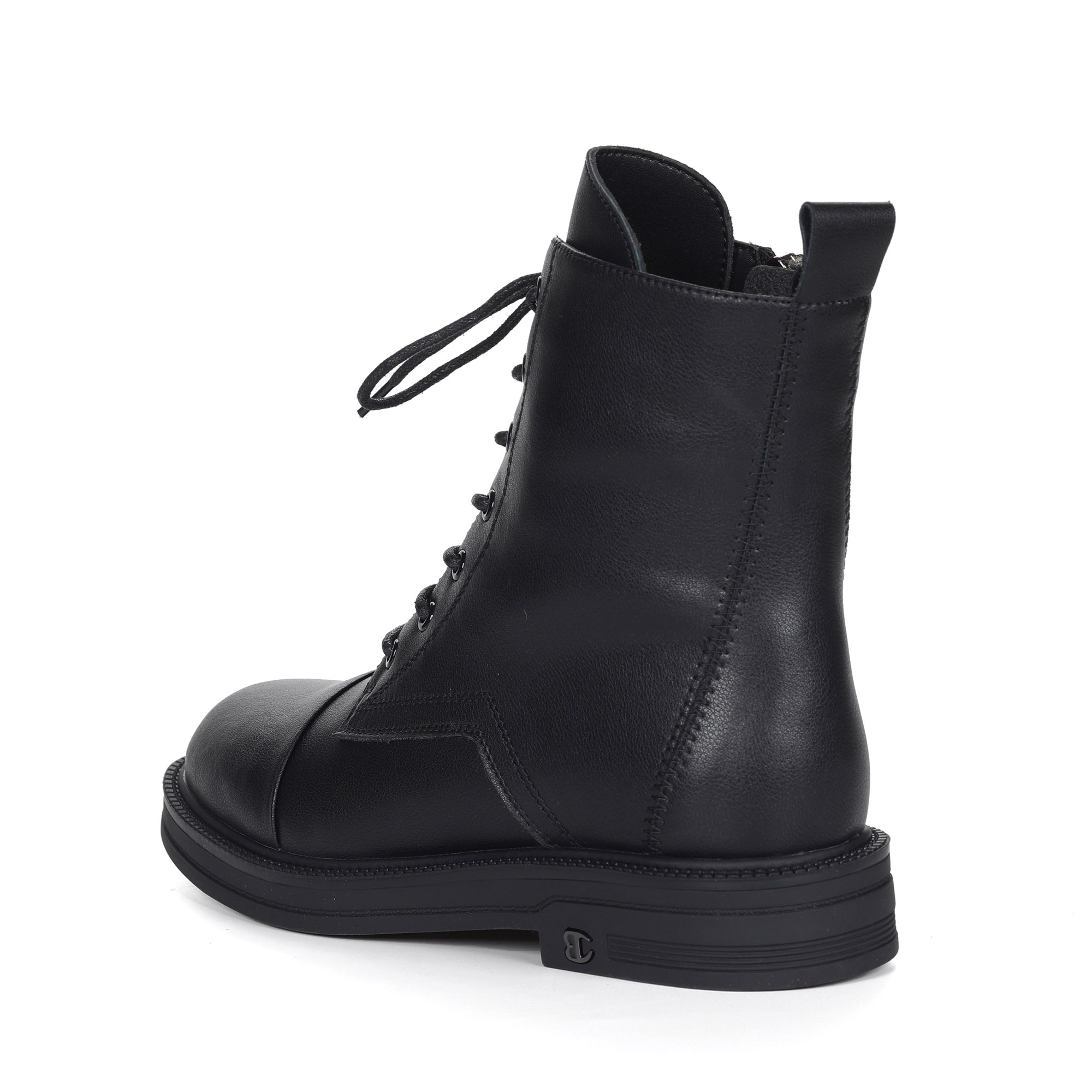 Черные ботинки из кожи на подкладке из натуральной шерсти Respect, размер 40, цвет черный - фото 5