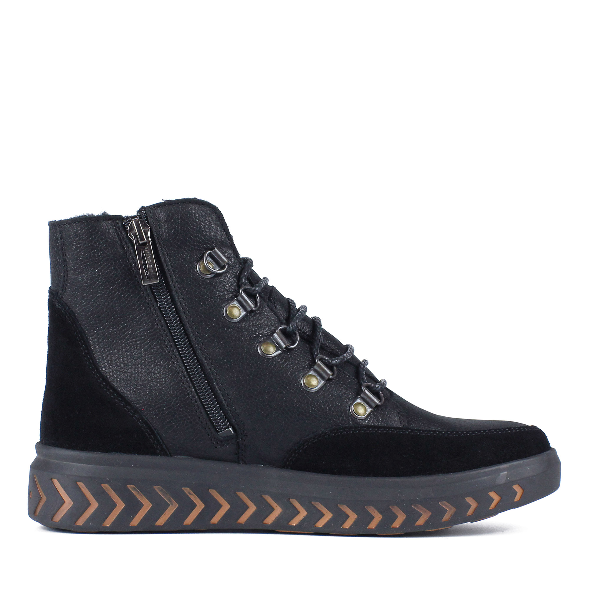 Черные ботинки из нубука на шерсти BURGERSCHUHE, размер 40, цвет черный - фото 3