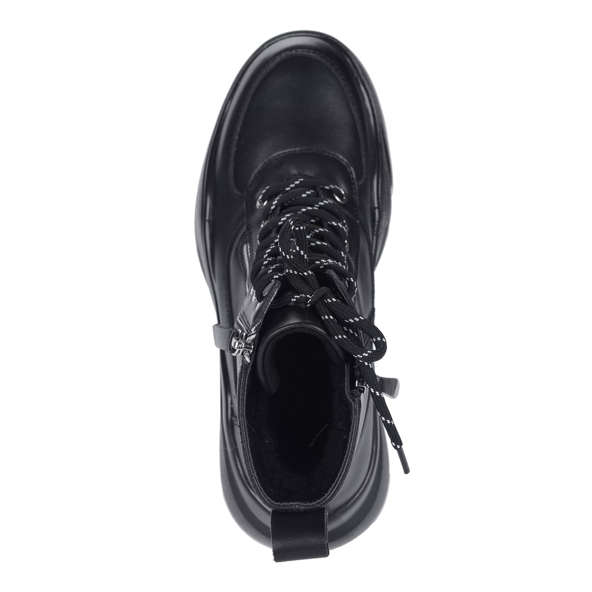 Черные кроссовки из кожи на шерсти от Respect-shoes