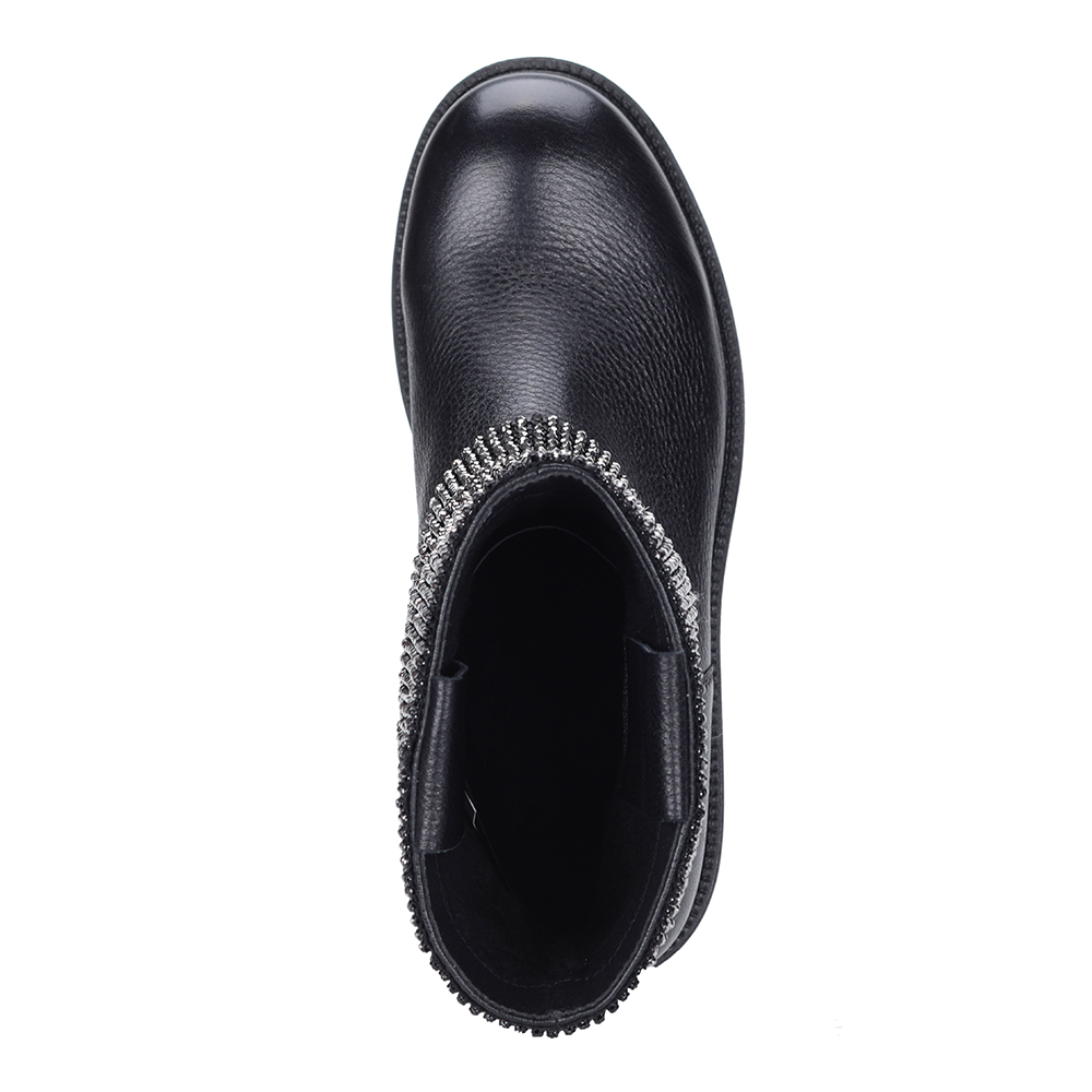 Черные высокие ботинки с декором от Respect-shoes