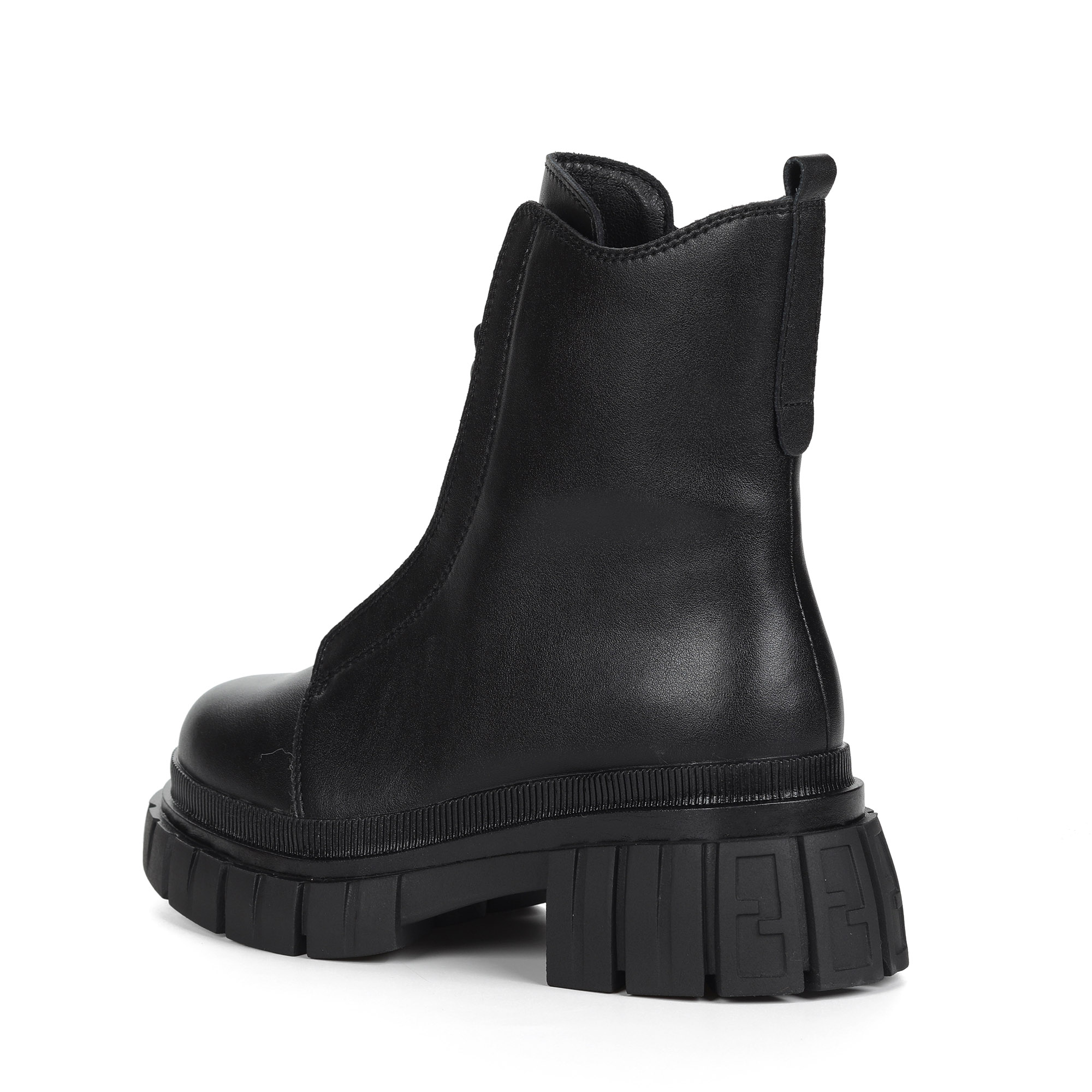 Черные ботинки из кожи на подкладке из натуральной шерсти на молнии и тракторной подошве Respect, размер 37, цвет черный - фото 4
