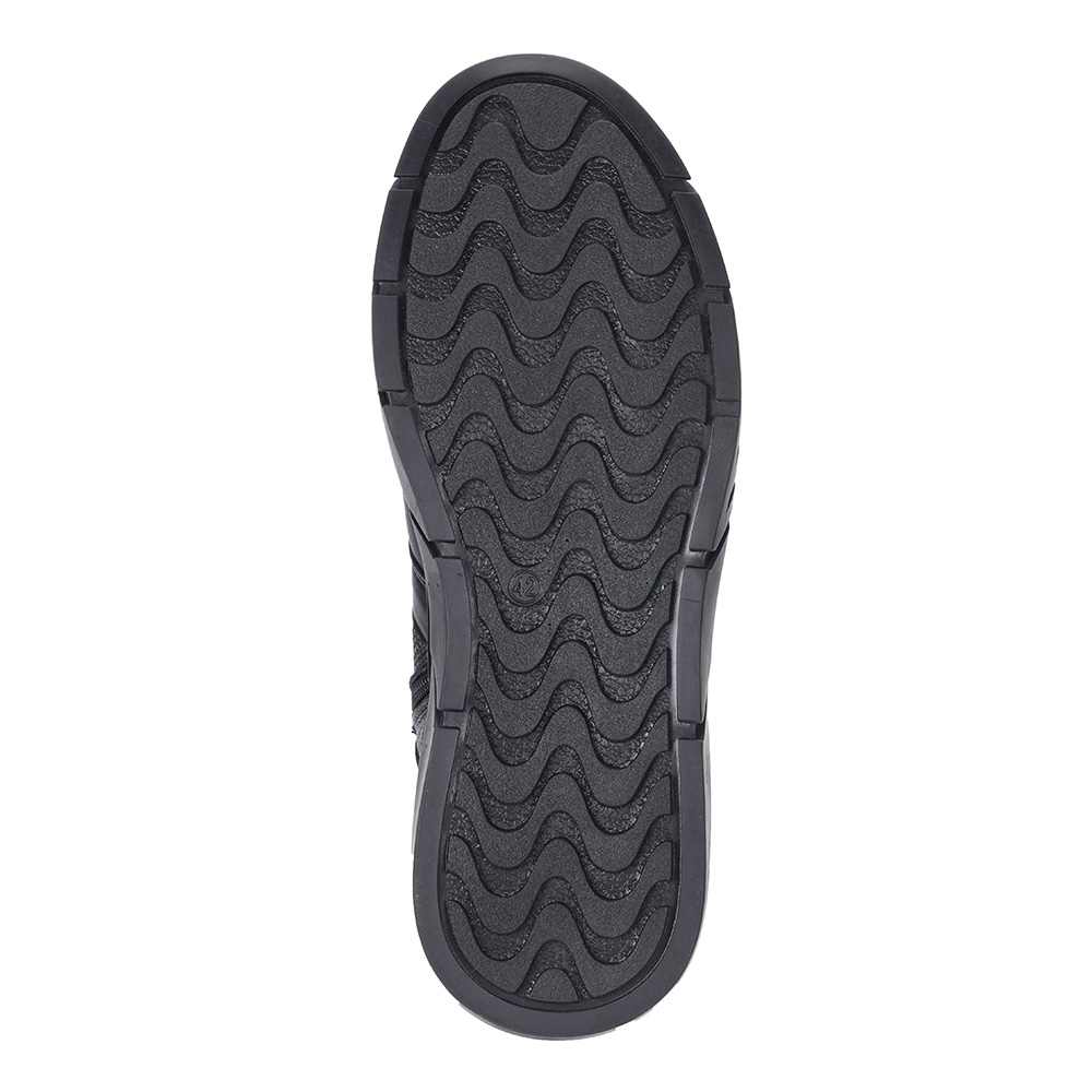 Черные кроссовки из кожи Respect, размер 41, цвет черный - фото 5