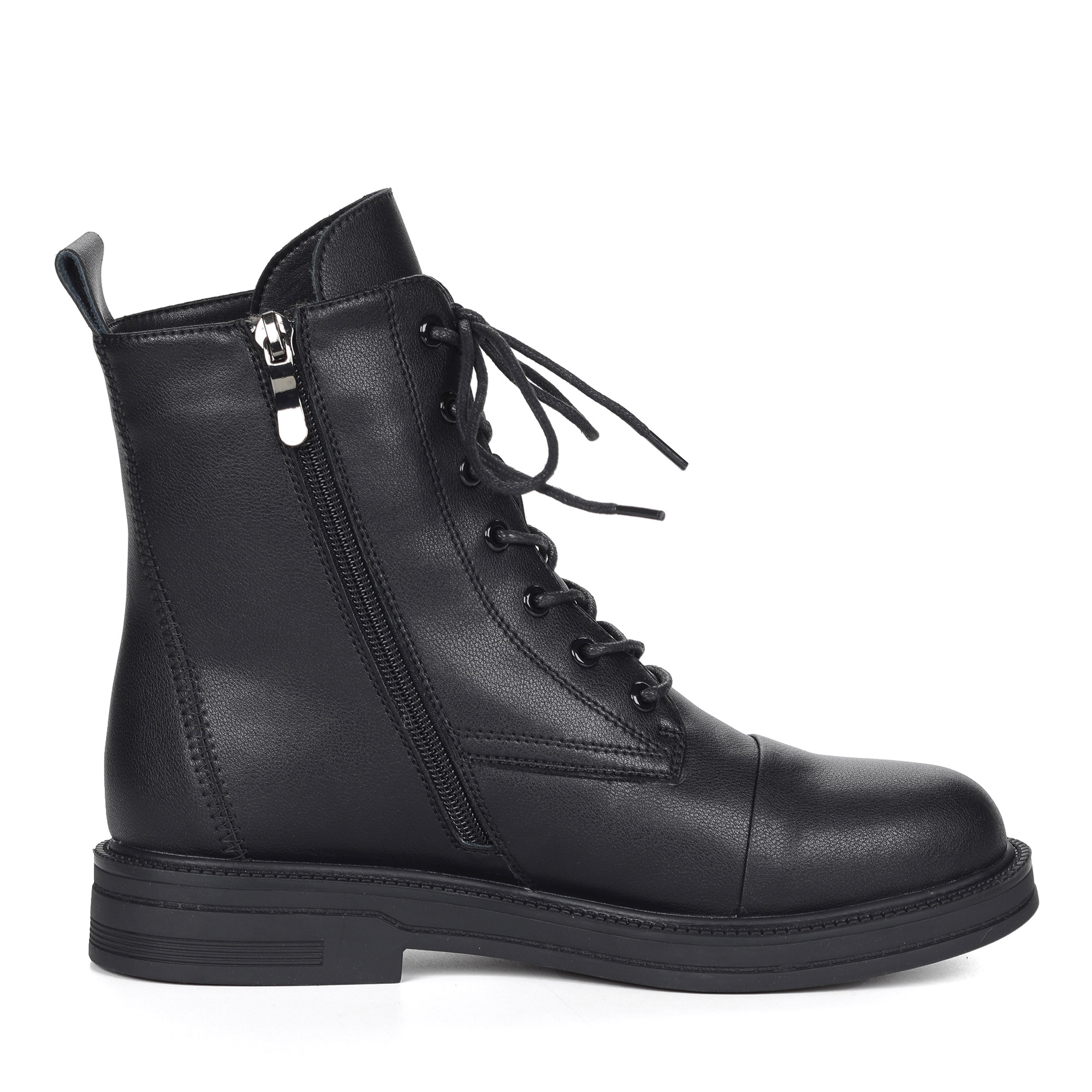 Черные ботинки из кожи на подкладке из натуральной шерсти Respect, размер 37, цвет черный - фото 4