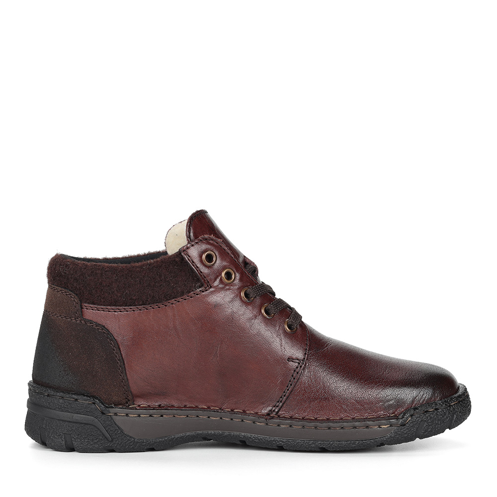 Коричневые ботинки на шнуровке из экокожи Rieker, размер 44, цвет коричневый - фото 3