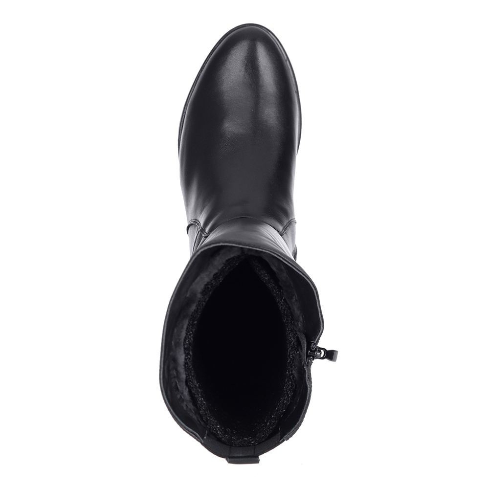 Черные кожаные сапоги на меху Respect, размер 37, цвет черный - фото 6