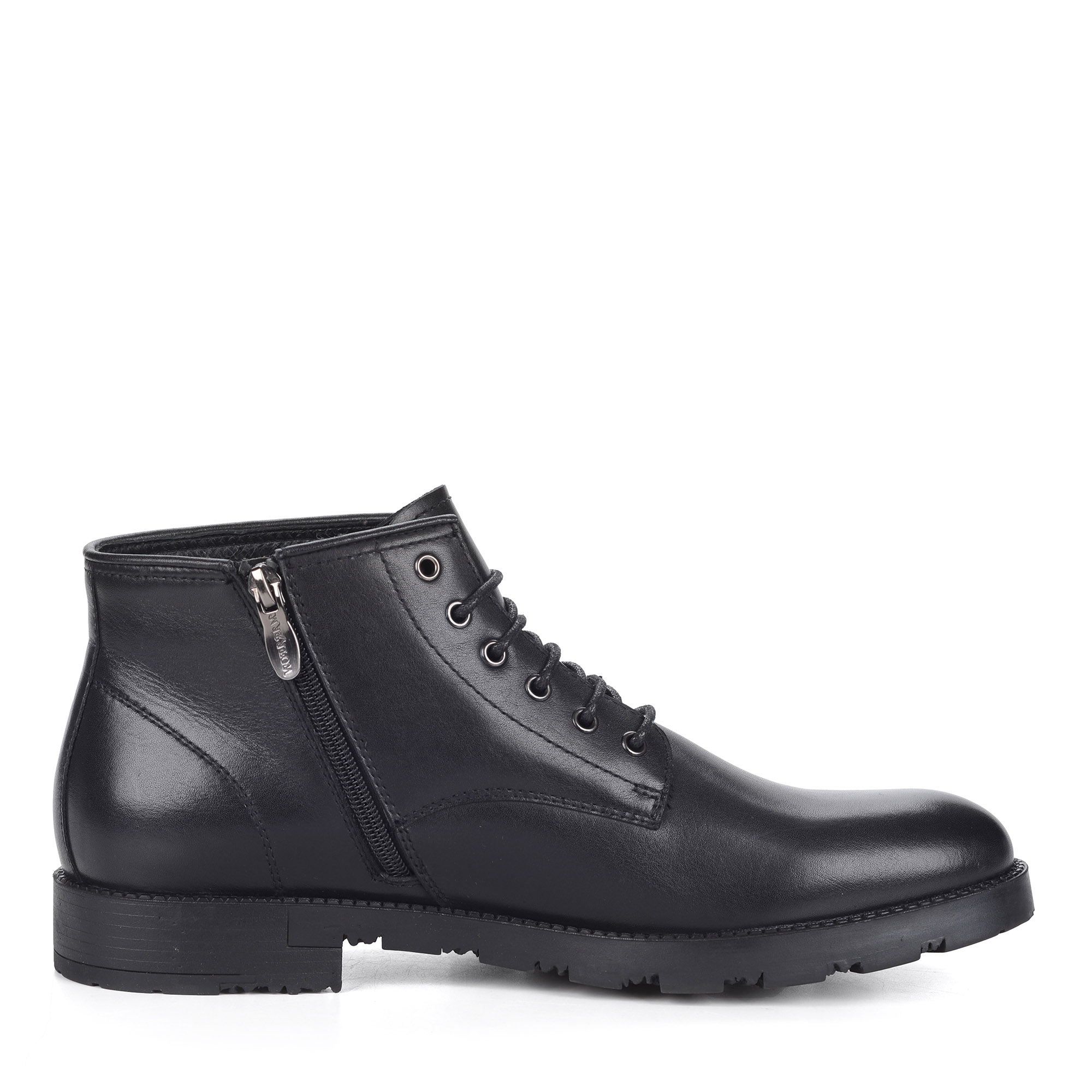 Черные ботинки из кожи на шерсти Respect, размер 45, цвет черный - фото 3