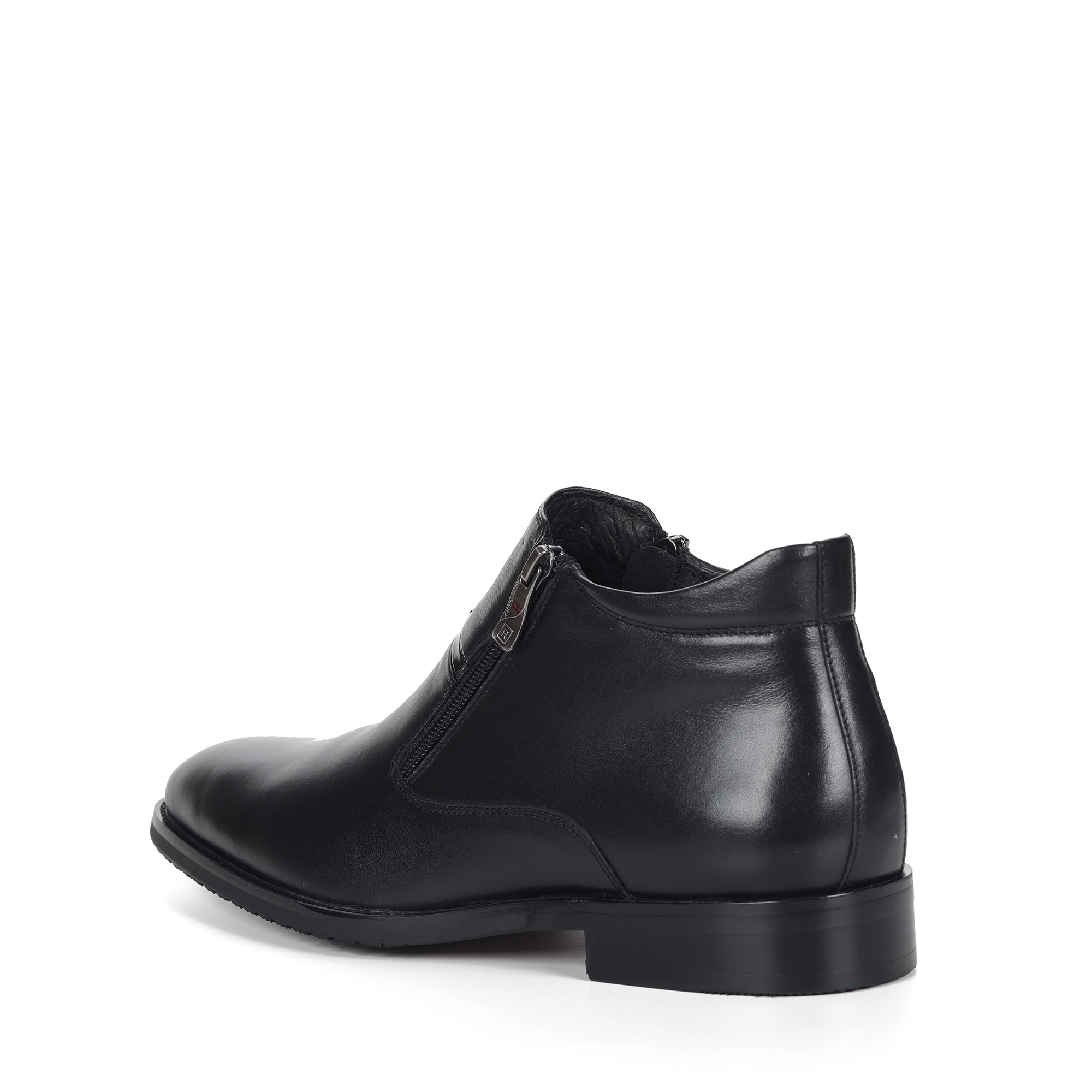 Черные ботинки на молнии из кожи на подкладке из натурального меха Respect, размер 41, цвет черный - фото 4