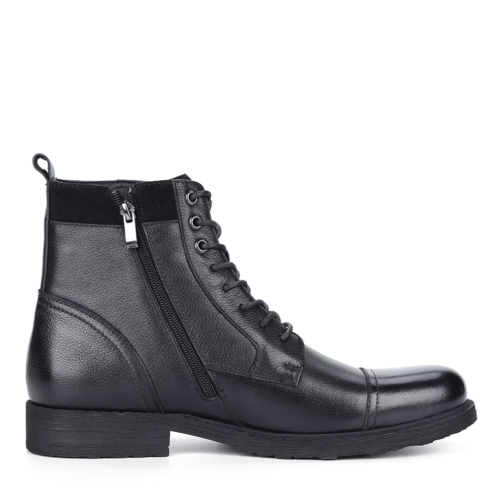 Высокие ботинки из кожи в черном цвете от Respect-shoes