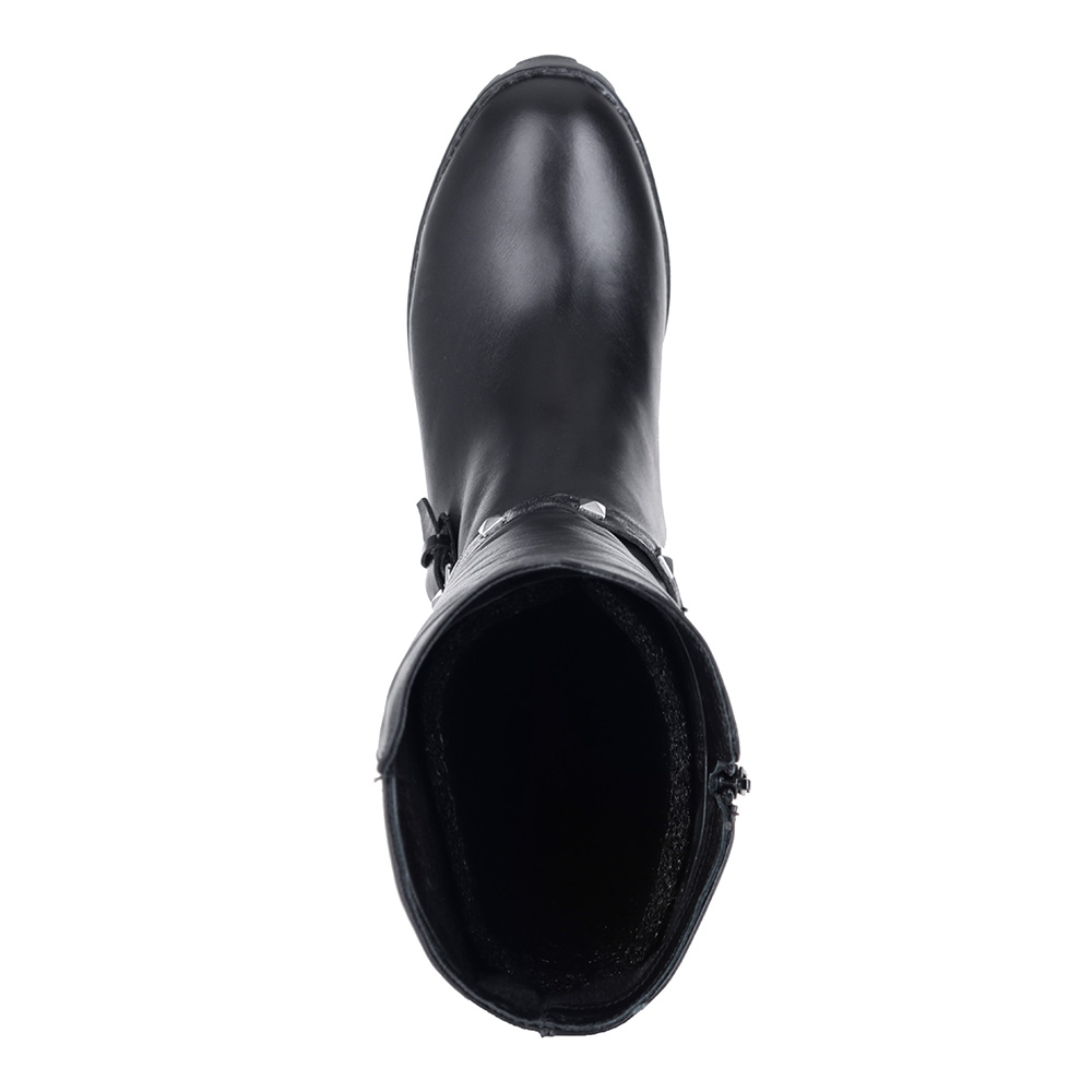 Черные кожаные сапоги на меху Respect, размер 39, цвет черный - фото 7