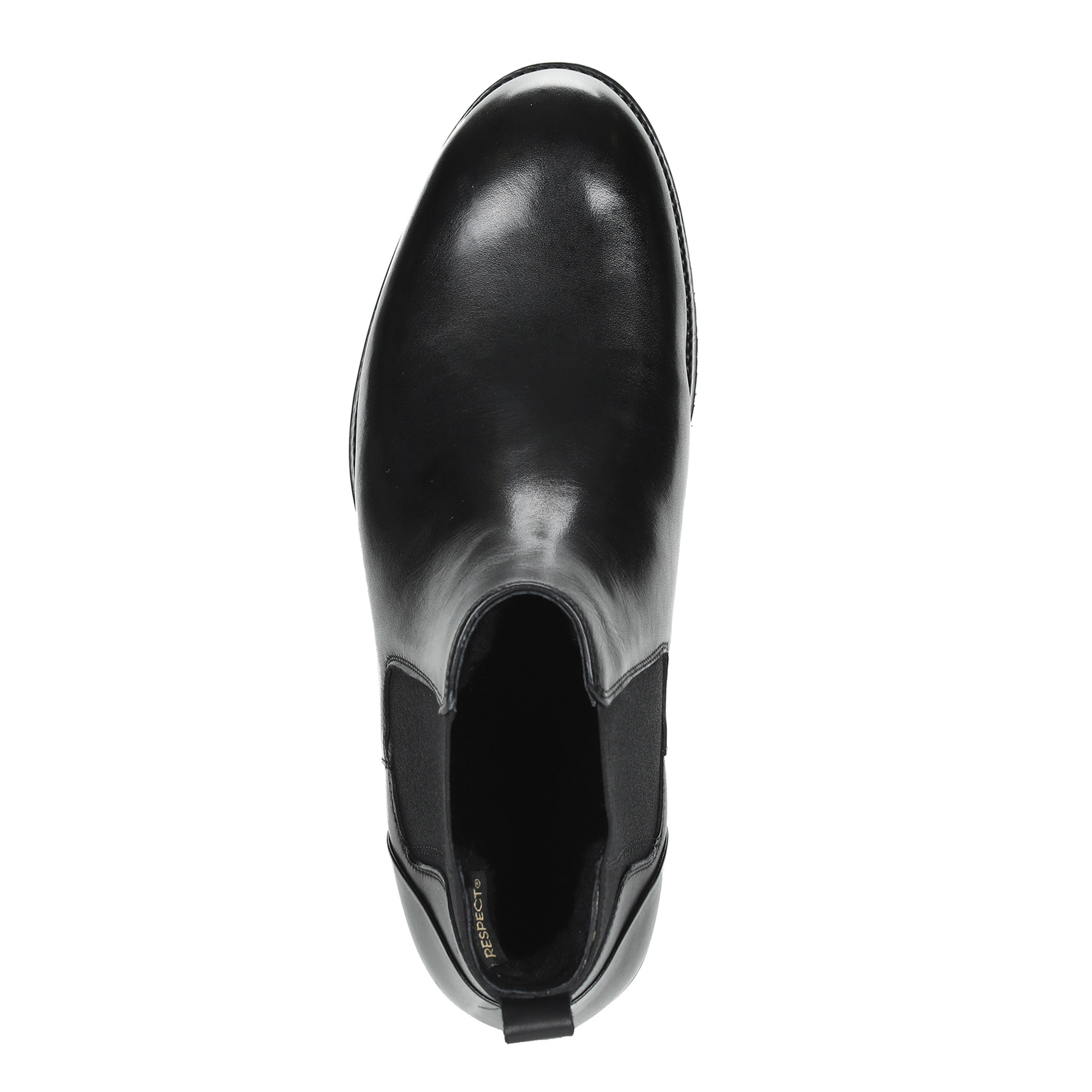 фото Черные утепленные ботинки челси из кожи respect