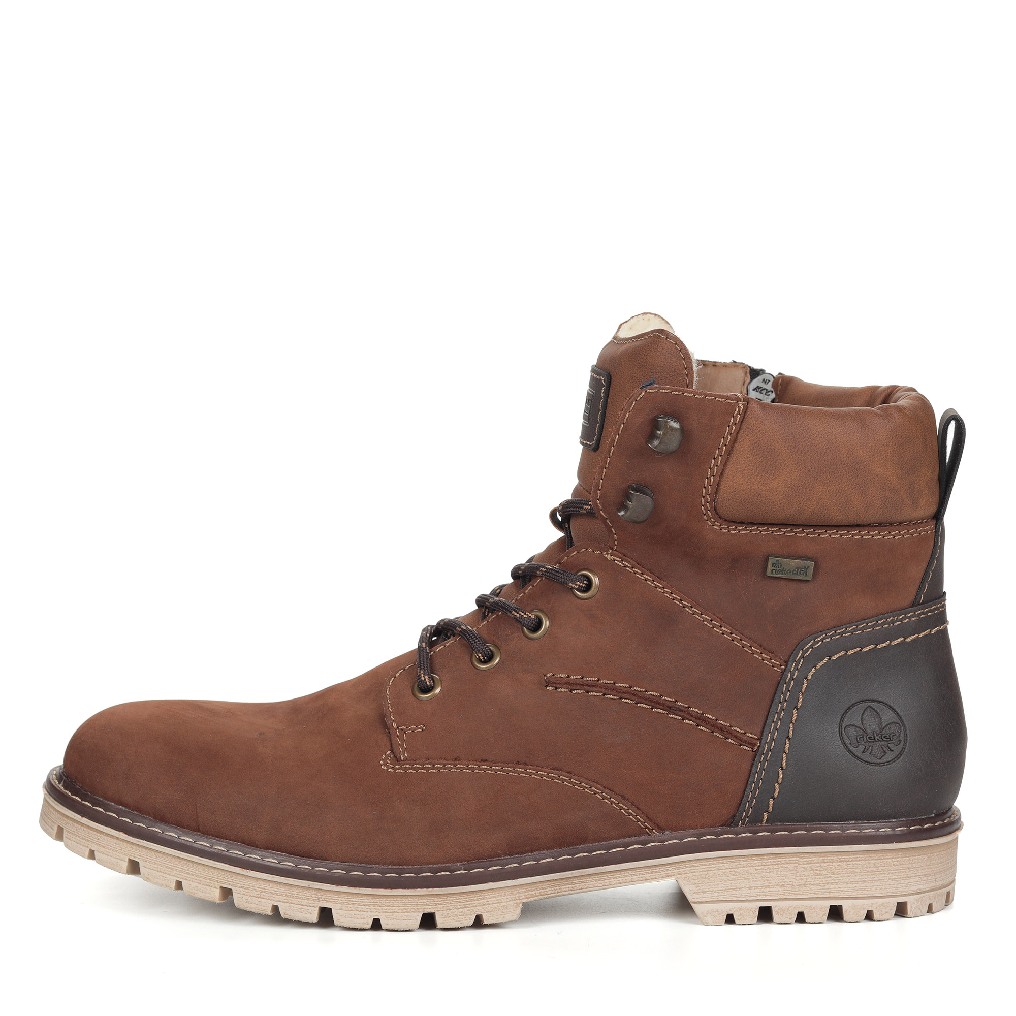 Коричневые ботинки из кожи на подкладке из натуральной шерсти и утолщенной подошве Rieker, размер 43, цвет коричневый - фото 2