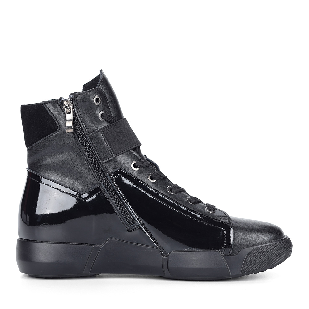 Черные кожаные ботинки на шнуровке от Respect-shoes