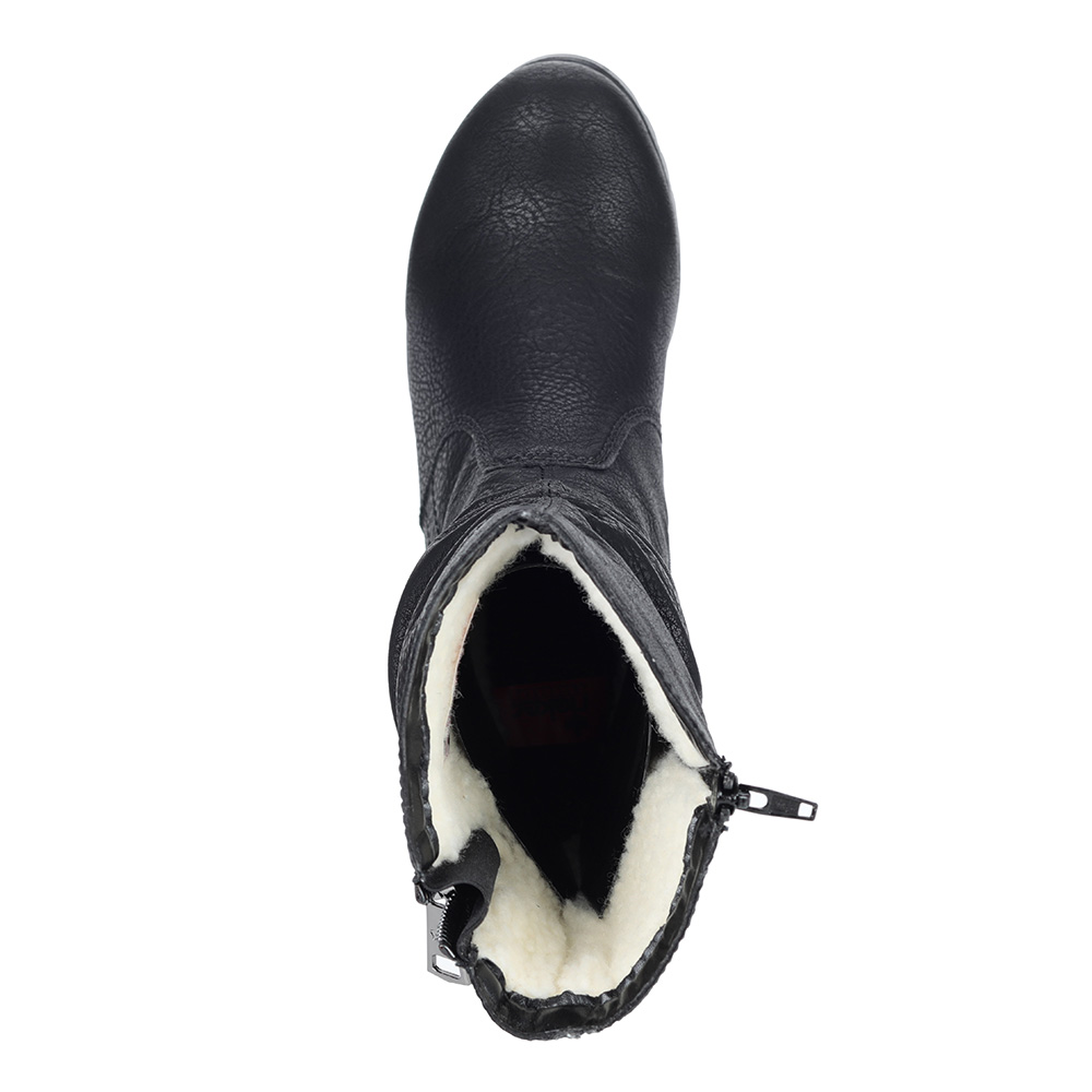 Полусапоги на каблуке в черном цвете Rieker, размер 38 - фото 7