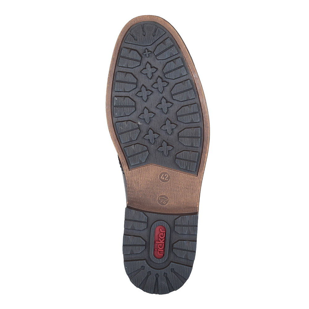фото Коричневые ботинки из кожи на шнуровке rieker