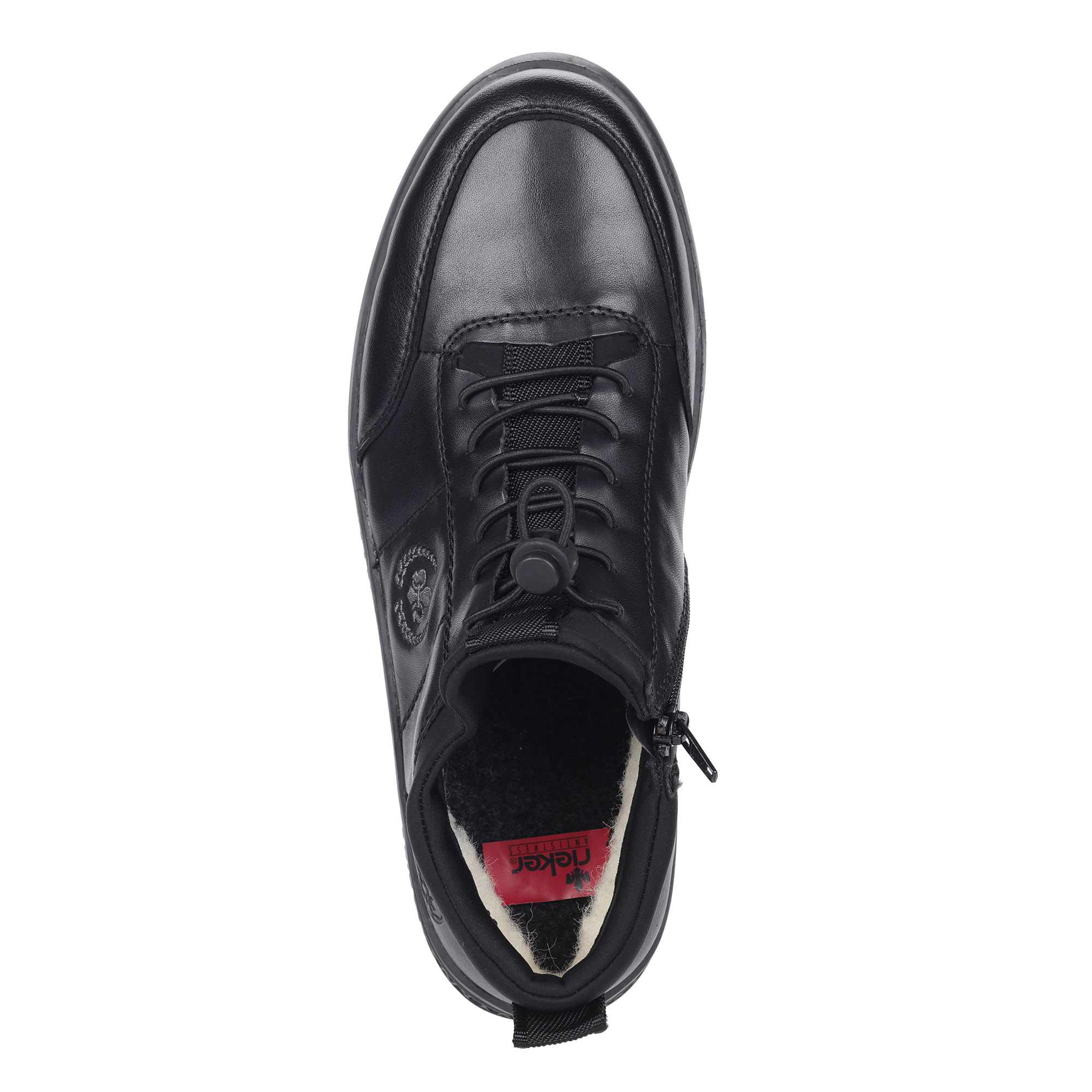 Черные кроссовки из комбинированных материалов Rieker, размер 45, цвет черный - фото 4