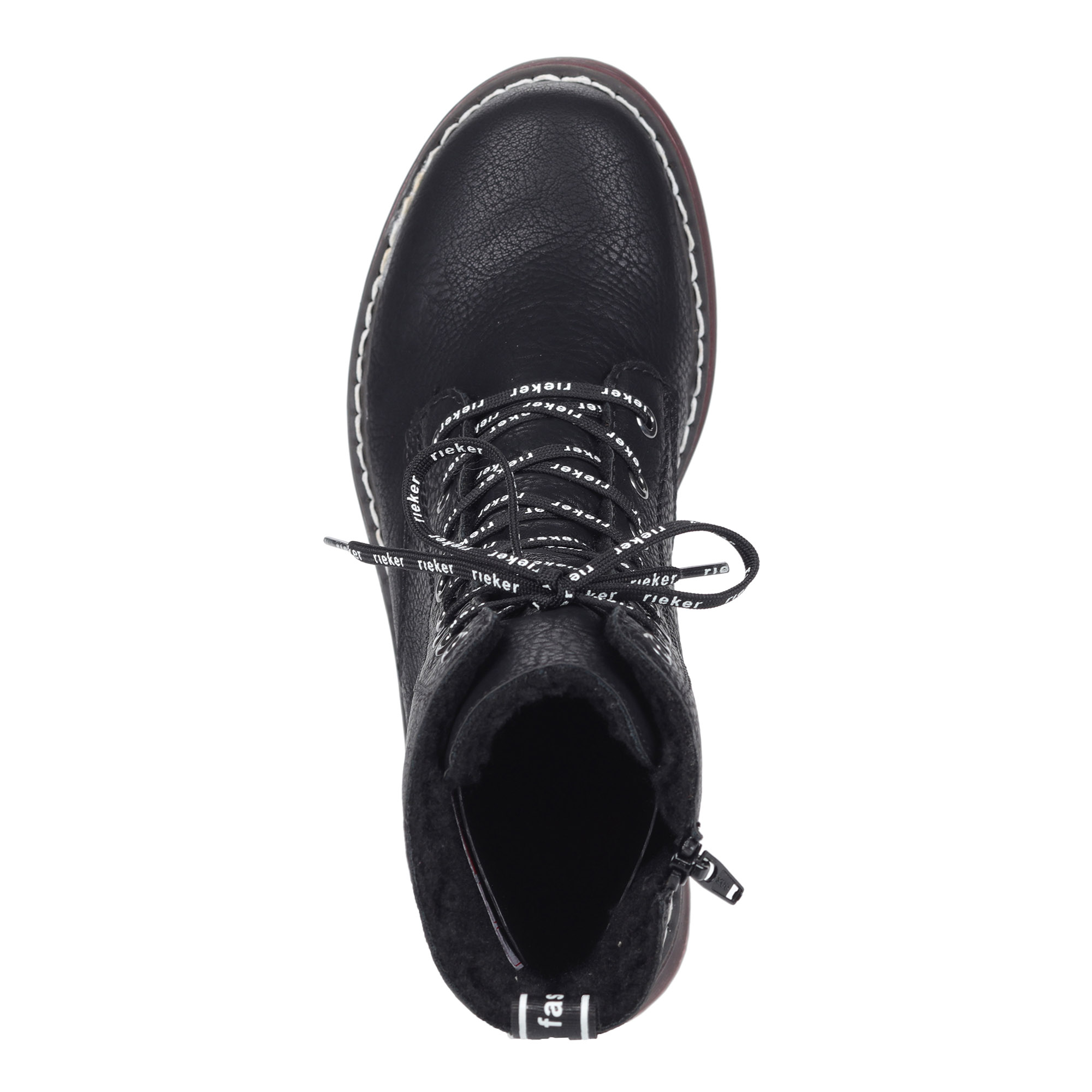 Черные ботинки из экокожи на шерсти Rieker, размер 36, цвет черный - фото 4