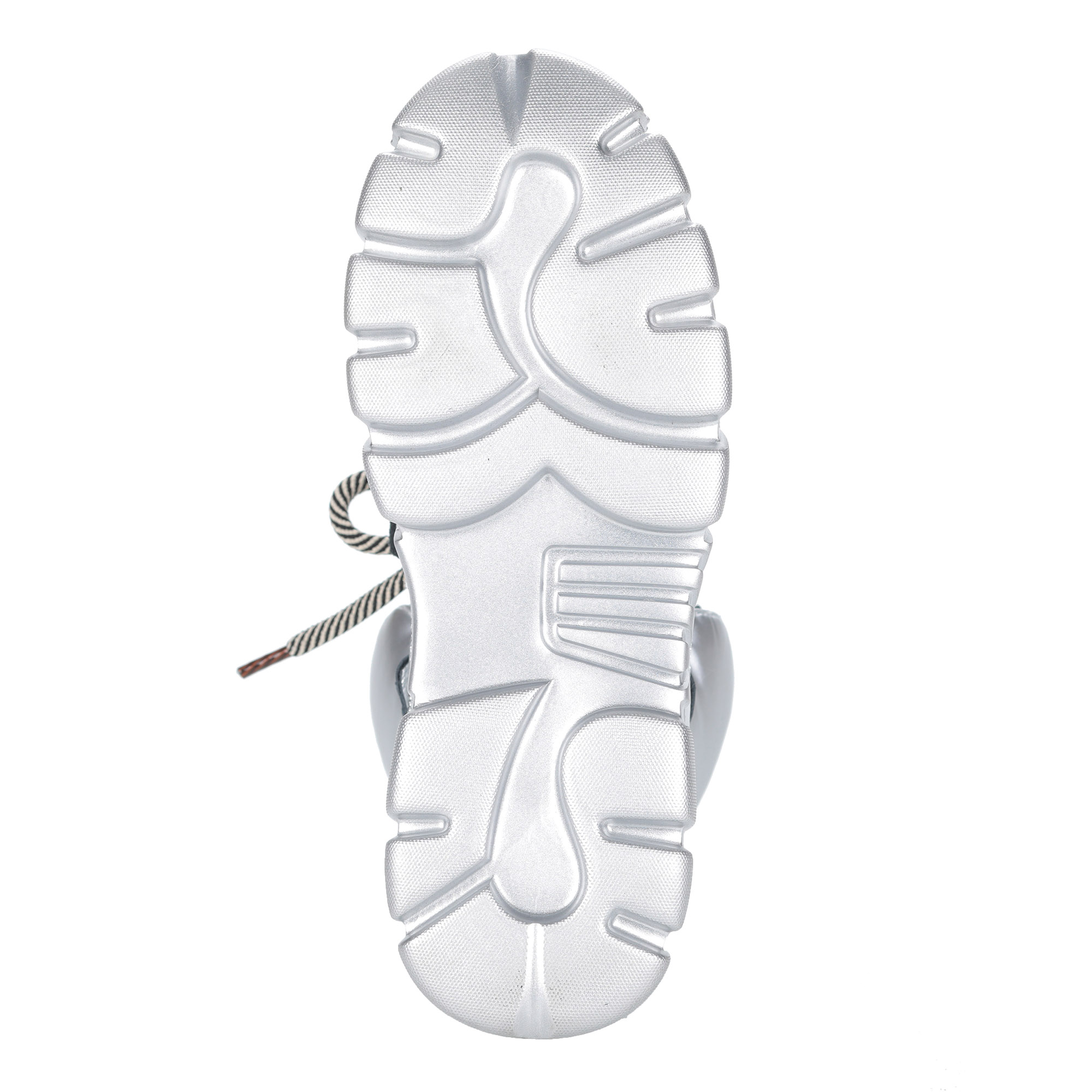 фото Серебряные ботинки в спортивном стиле из комбинированных материалов respect