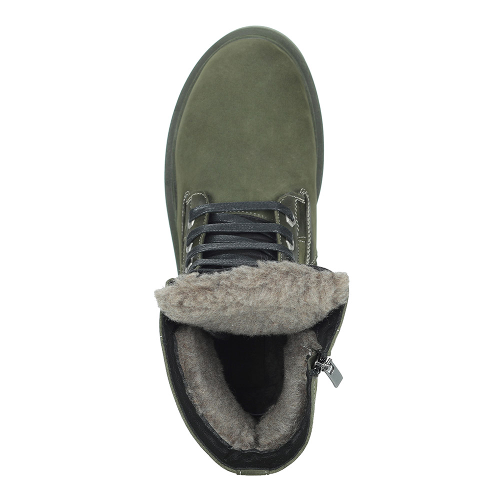 Зеленые ботинки из нубука на шнуровке Respect, размер 40, цвет зеленый - фото 4