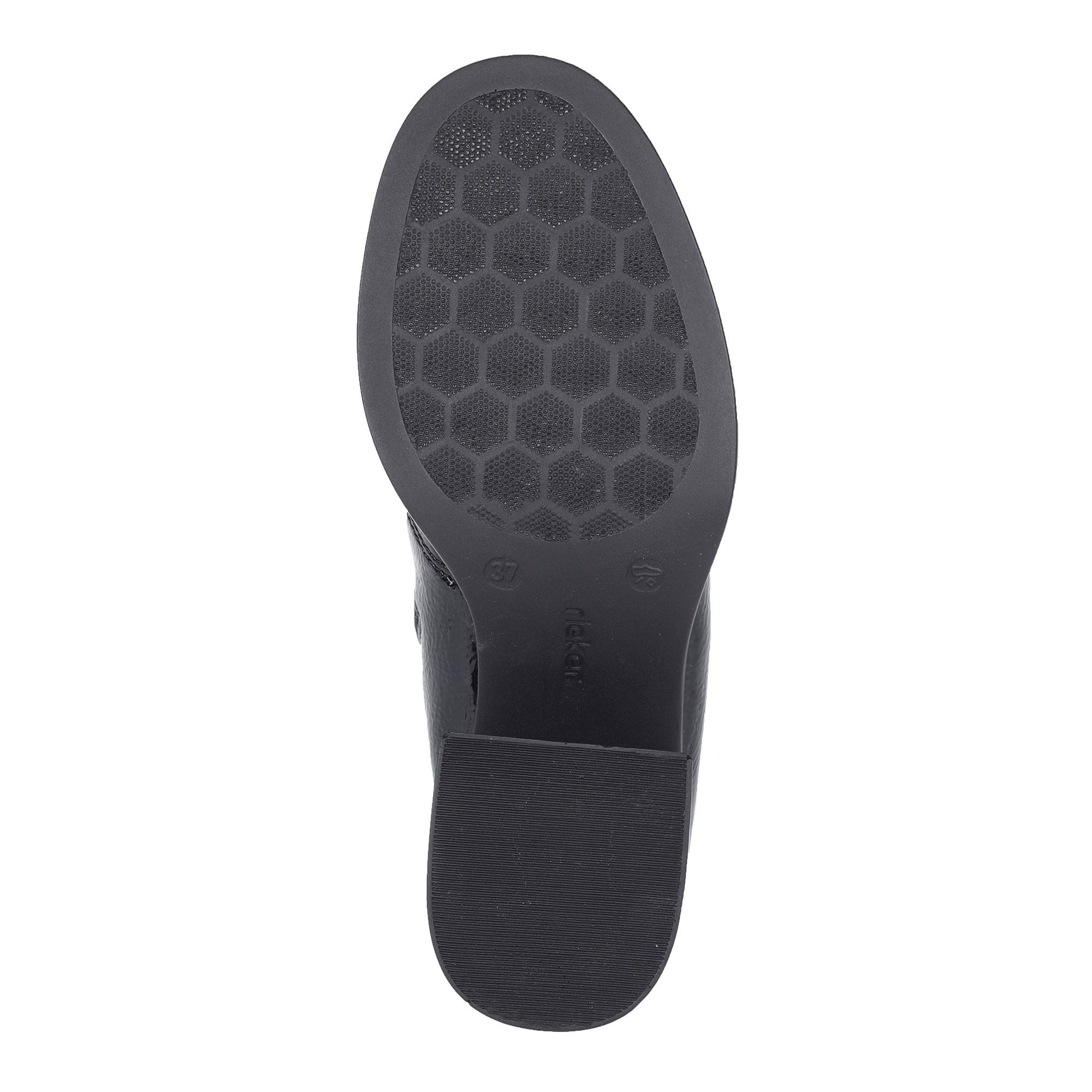 Черные ботинки с декором на устойчивом каблуке Rieker, размер 38, цвет черный - фото 5