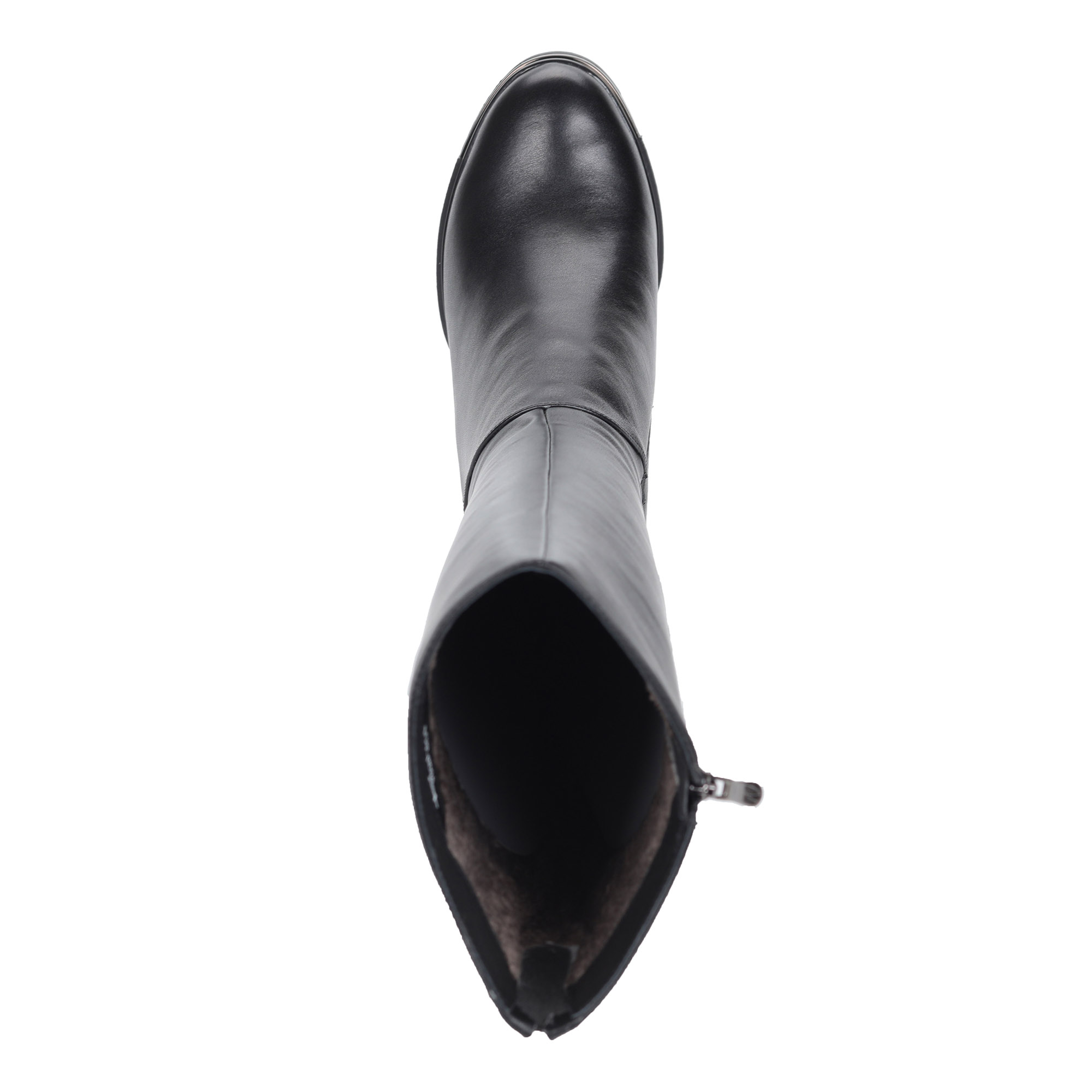 Черные сапоги из кожи на каблуке Respect, размер 39, цвет черный - фото 6