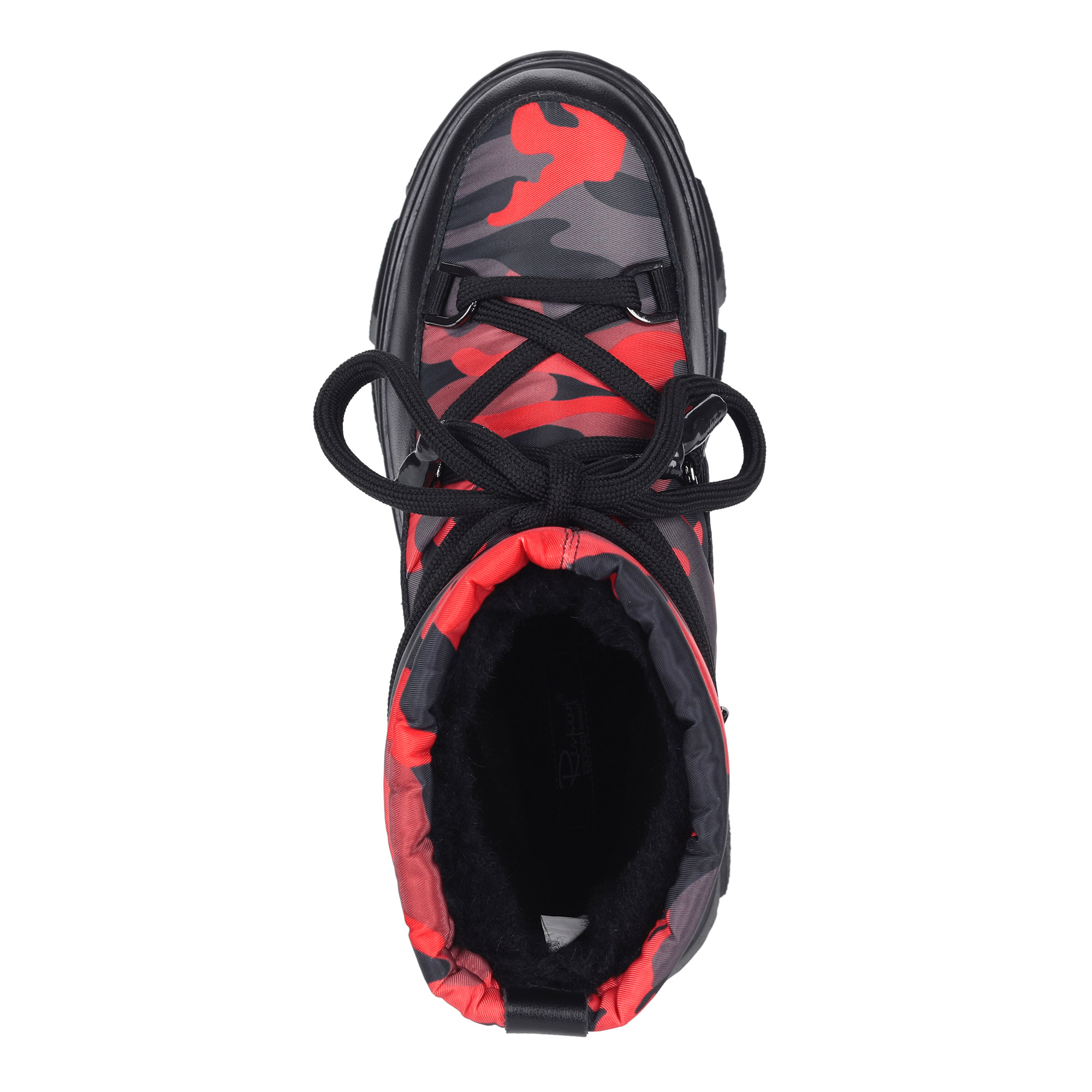 Черно-красные дутики на декоративной шнуровке Respect, размер 40, цвет красный - фото 4