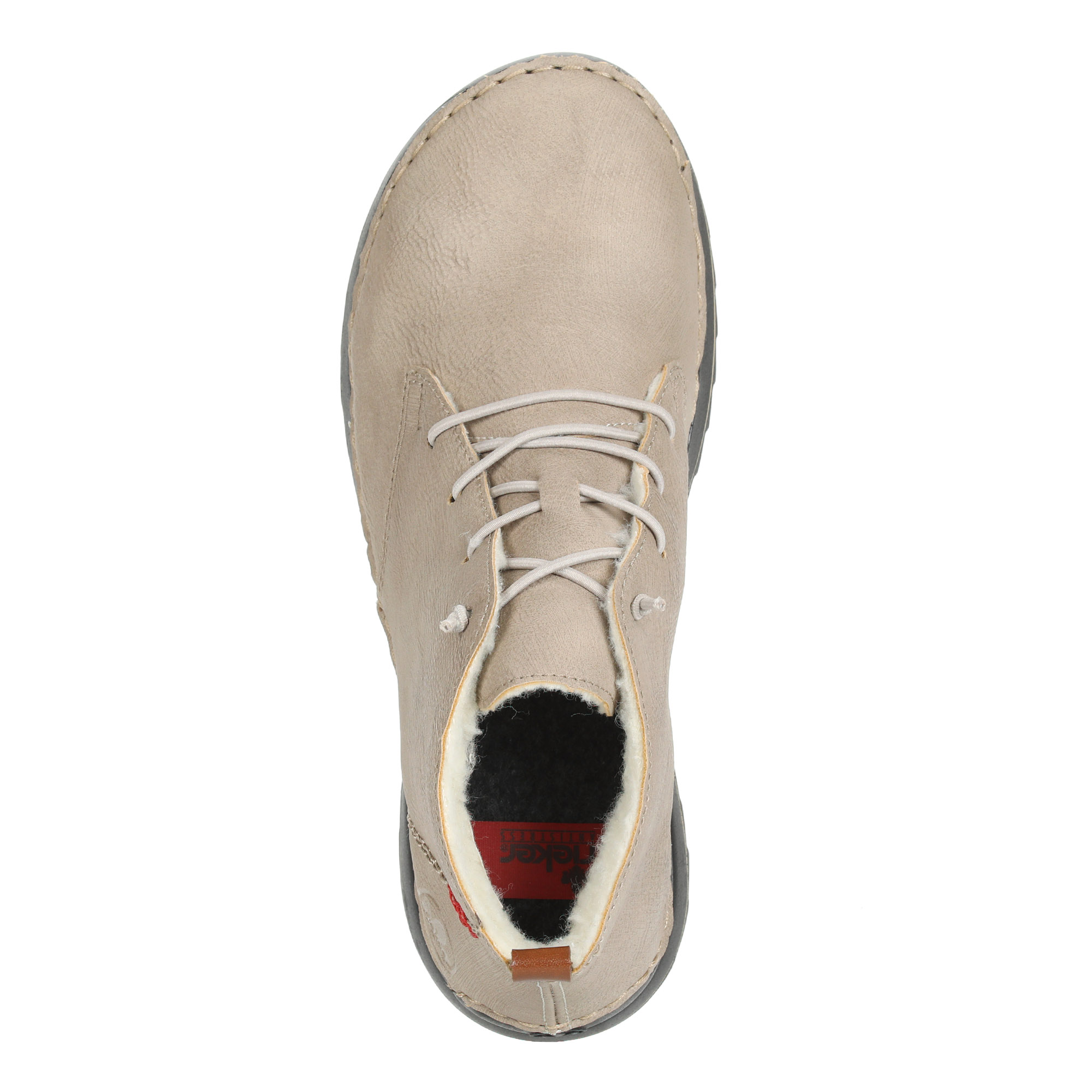 Бежевые ботинки из экокожи на подкладке из экошерсти Rieker, размер 38, цвет бежевый - фото 7