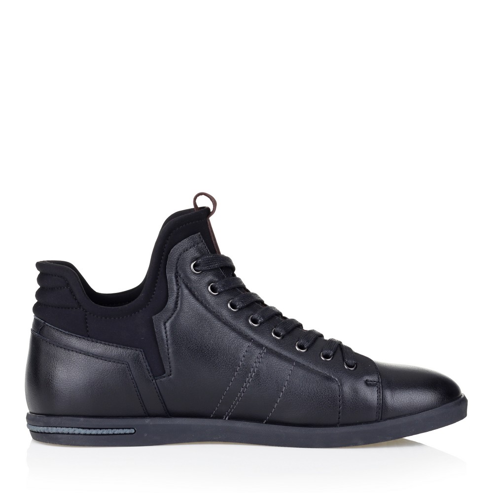 Кожаные кроссовки чёрного цвета Rieker, размер 45 - фото 3
