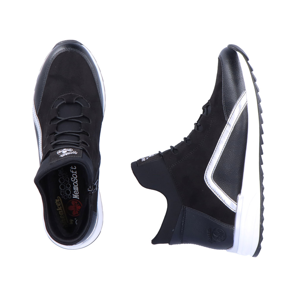 Черные кроссовки из экокожи Rieker, размер 37, цвет черный - фото 10