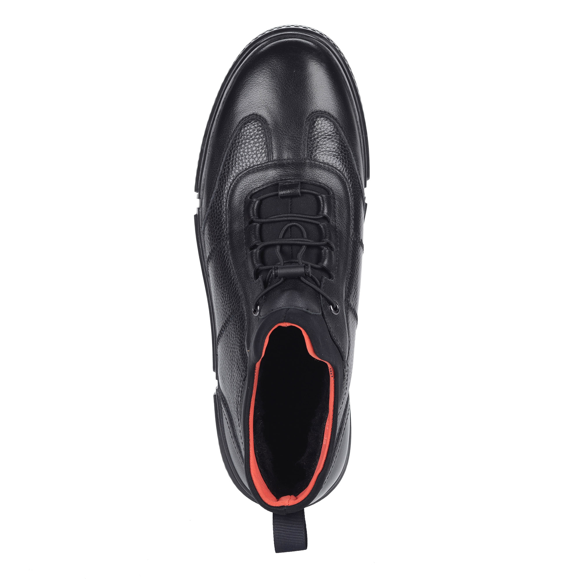 Черные кроссовки из кожи на шнуровке от Respect-shoes