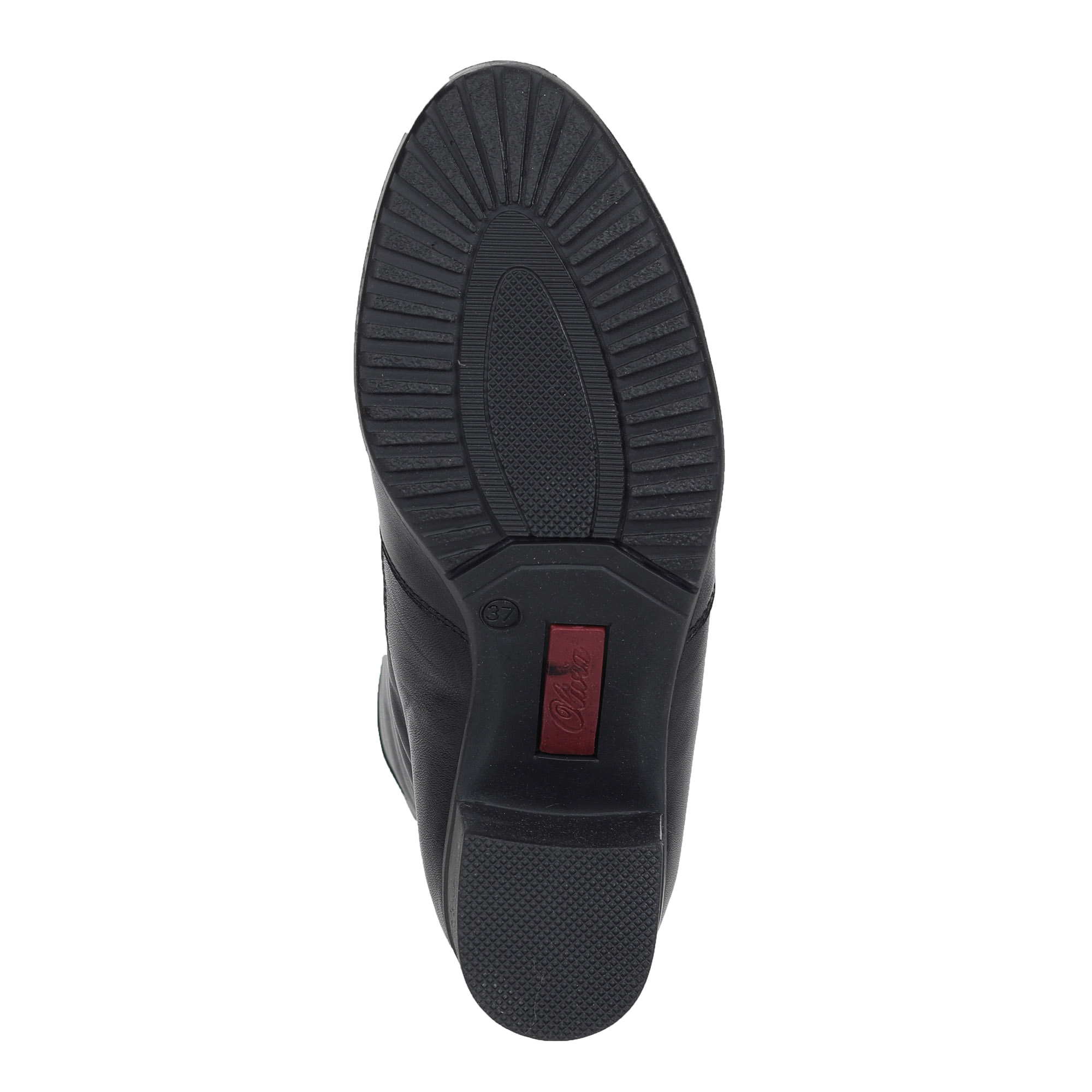 Черные сапоги из кожи на подкладке из натурального меха на устойчивом каблуке Olivia, размер 39, цвет черный - фото 7