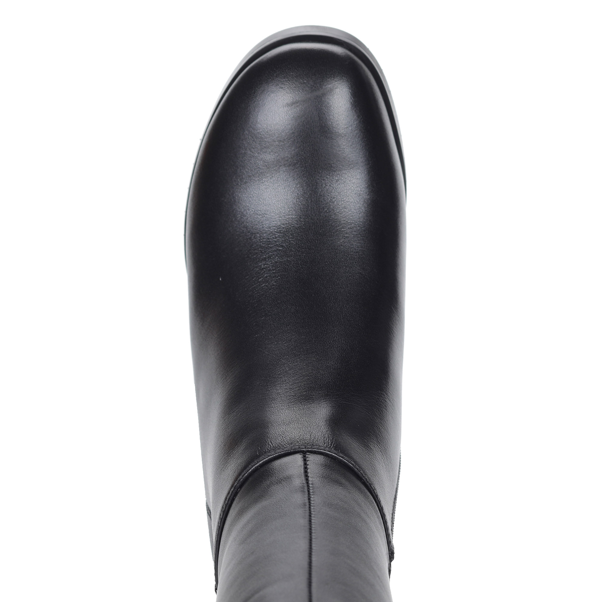 Черные сапоги из кожи на каблуке Respect, размер 37, цвет черный - фото 4