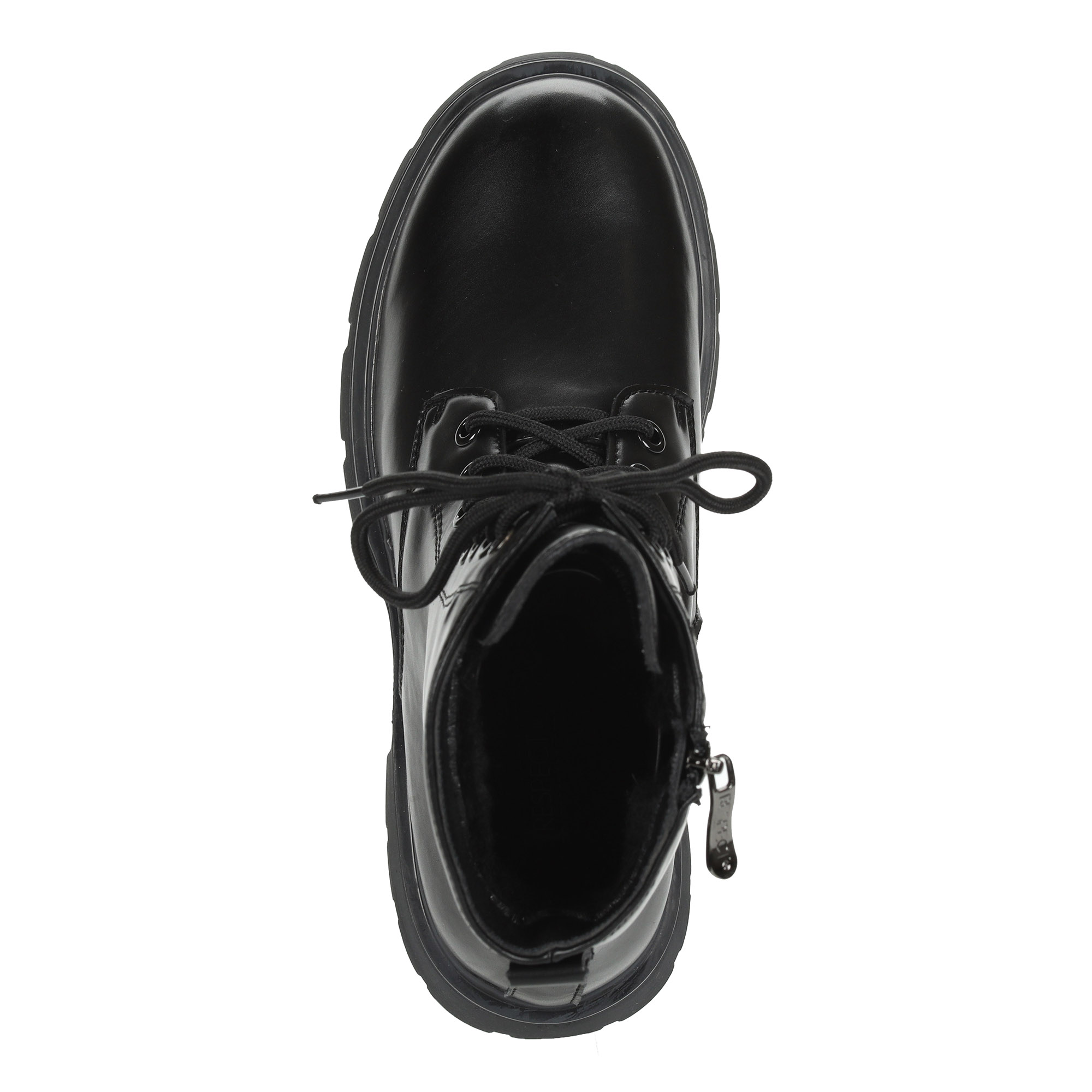 Черные ботинки из кожи на подкладке из натуральной шерсти на тракторной подошве Respect, цвет черный - фото 7