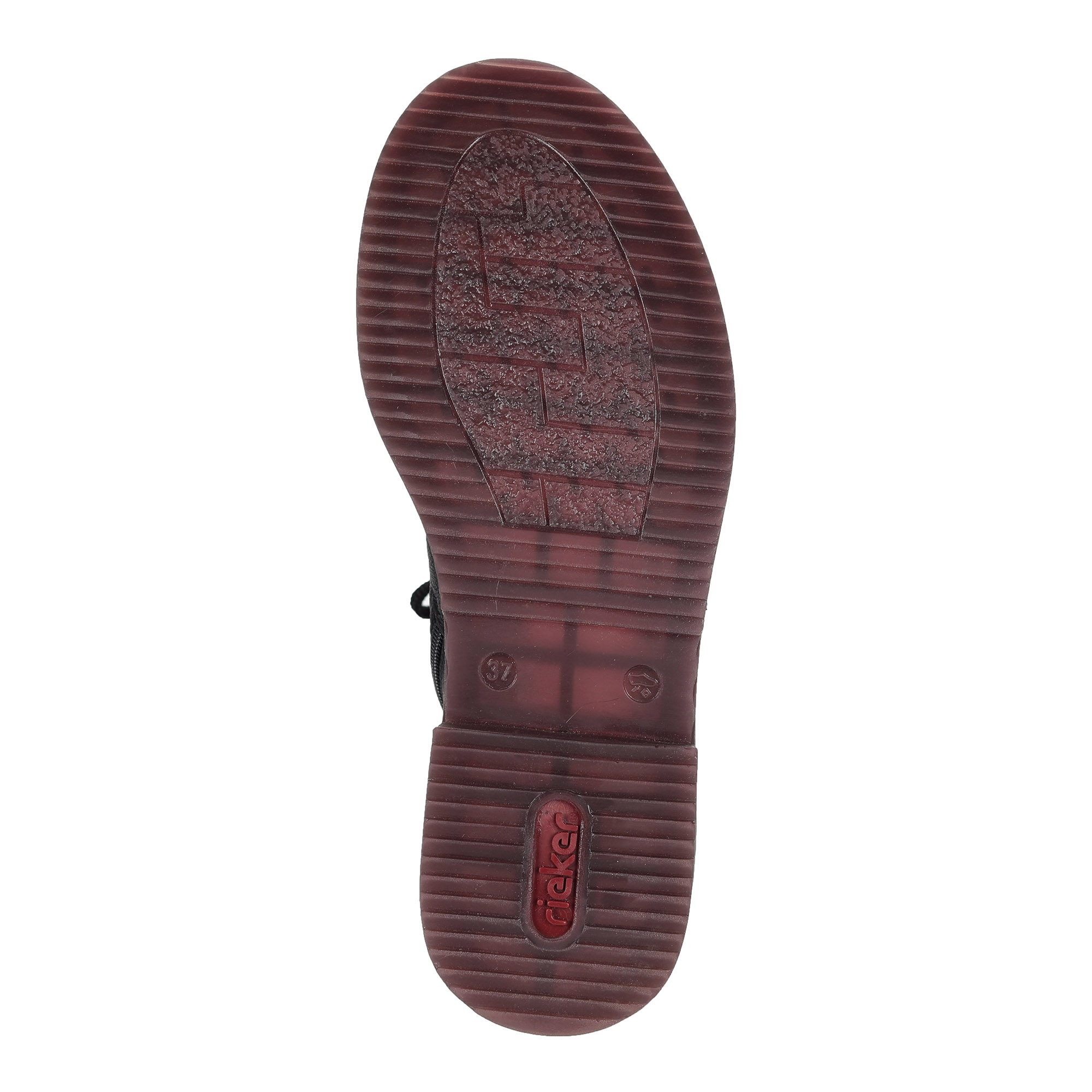 Черные ботинки из экокожи на подкладке из искусственной шерсти утолщенной подошве Rieker, размер 38, цвет черный - фото 7