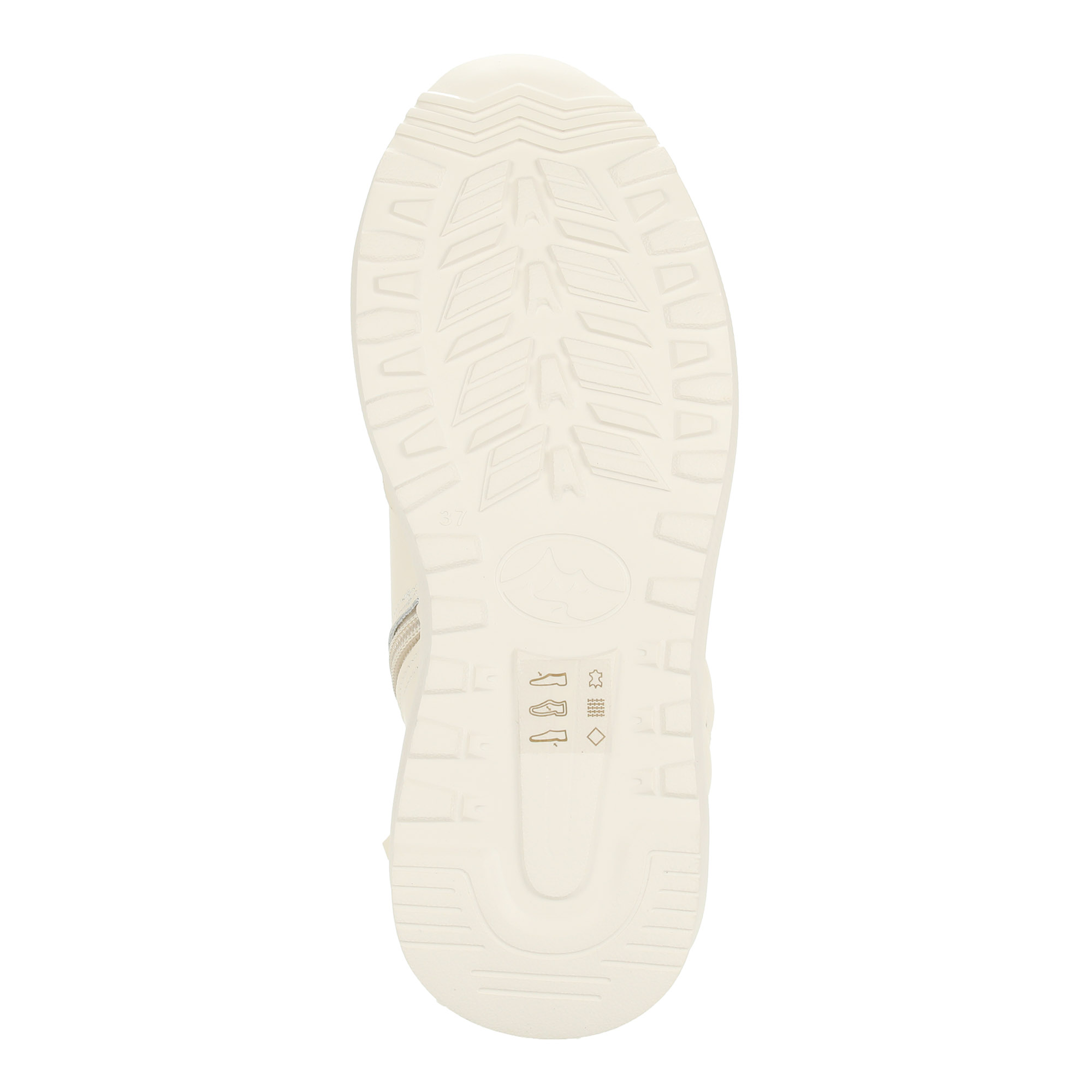 Белые высокие кроссовки из кожи на подкладке из натуральной шерсти  на утолщенной подошве GRUNBERG, цвет белый - фото 7