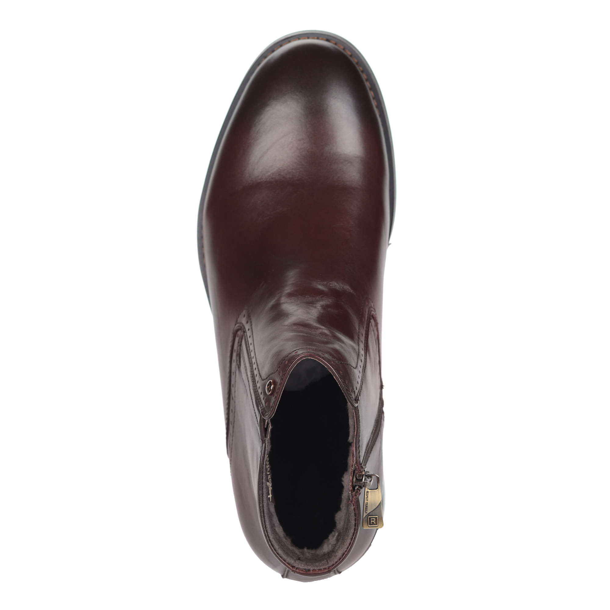 Коричневые ботинки из кожи на меху Respect, размер 45, цвет коричневый - фото 4
