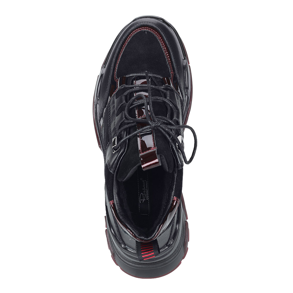 Черные кроссовки из комбинированных материалов Respect, размер 39, цвет черный - фото 4