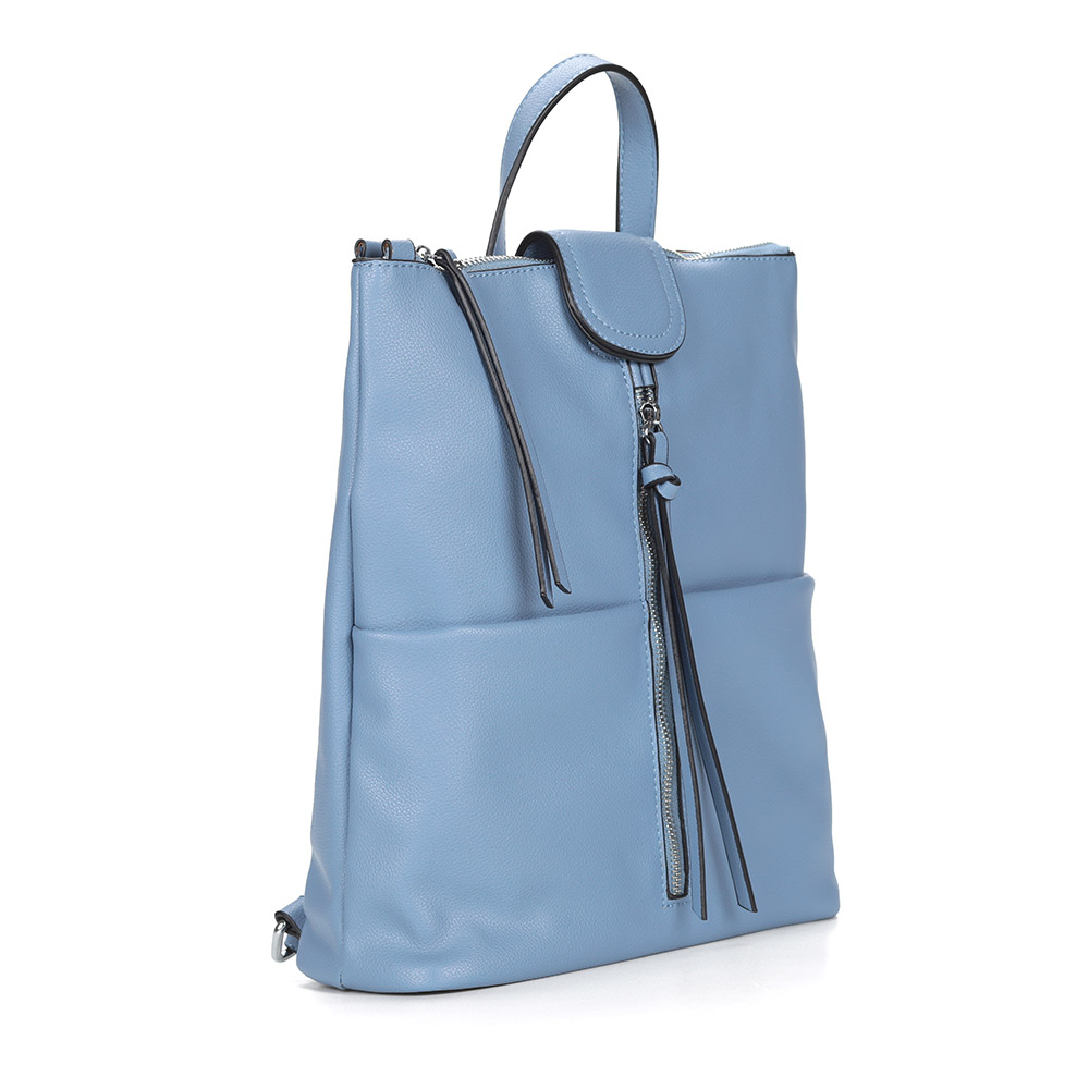 фото Голубой рюкзак из экокожи portofiano