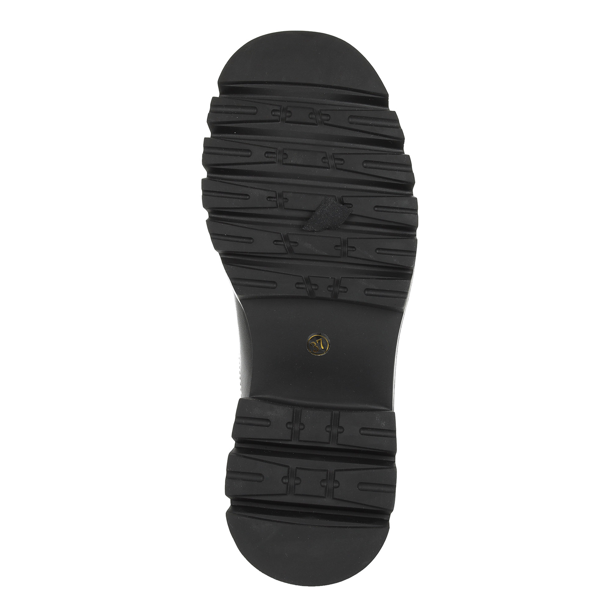 Черные ботинки челси из кожи на подкладке из натуральной шерсти на тракторной подошве с квадратным каблуком CorsoComo, цвет черный - фото 8