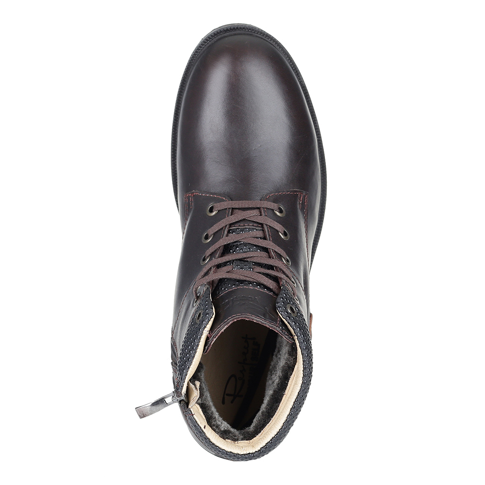 Высокие ботинки в темно-коричневом цвете Respect, размер 41 - фото 4