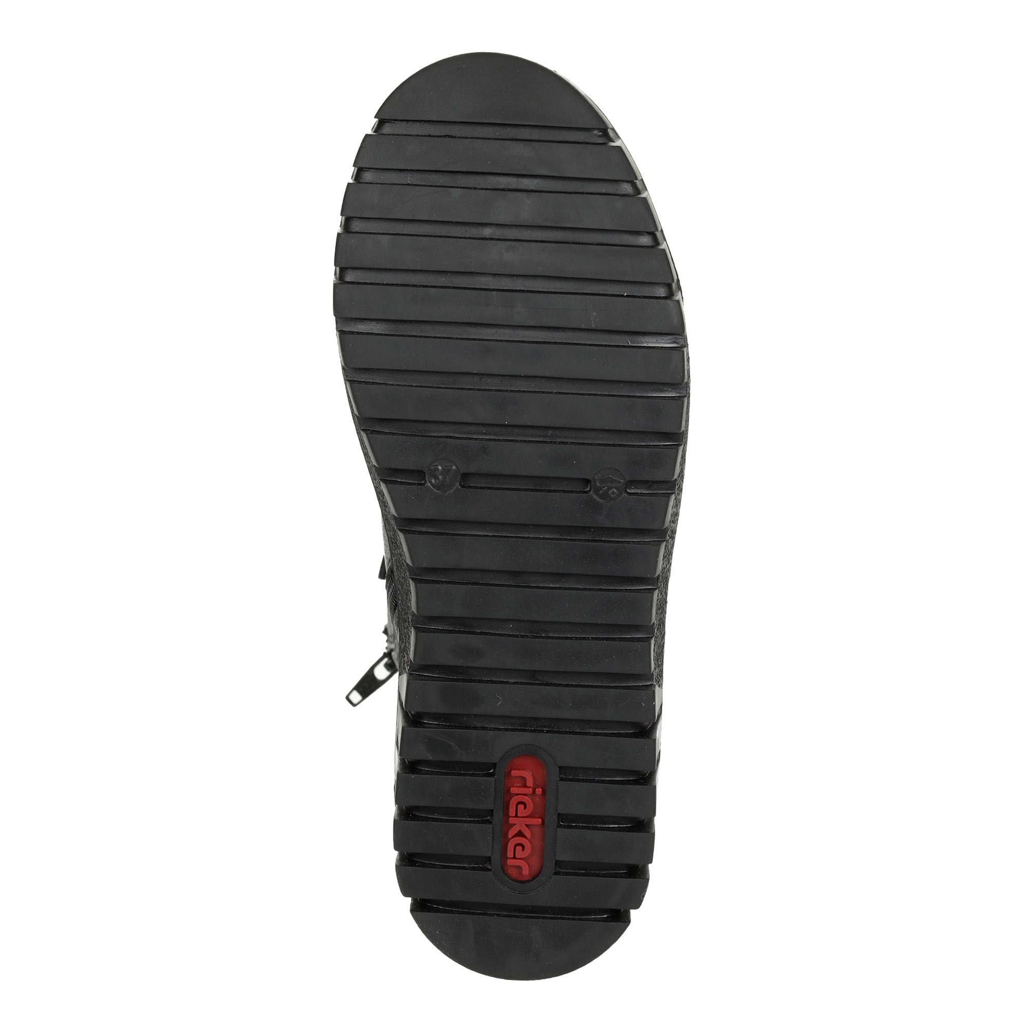 Черные ботинки на шнуровке из натуральной кожи на утолщенной подошве Rieker, размер 38, цвет черный - фото 8