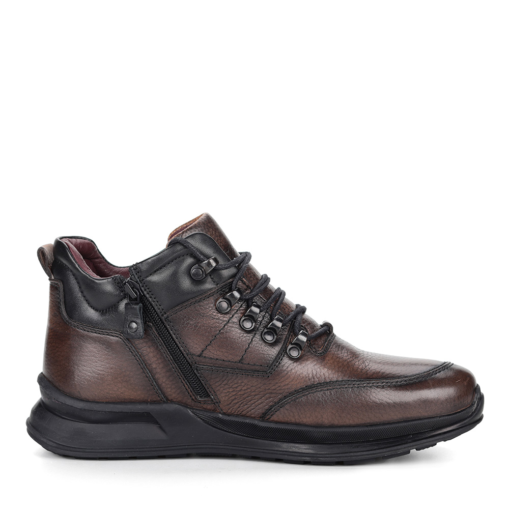Коричневые ботинки из кожи на шнуровке Respect, размер 43, цвет коричневый - фото 3