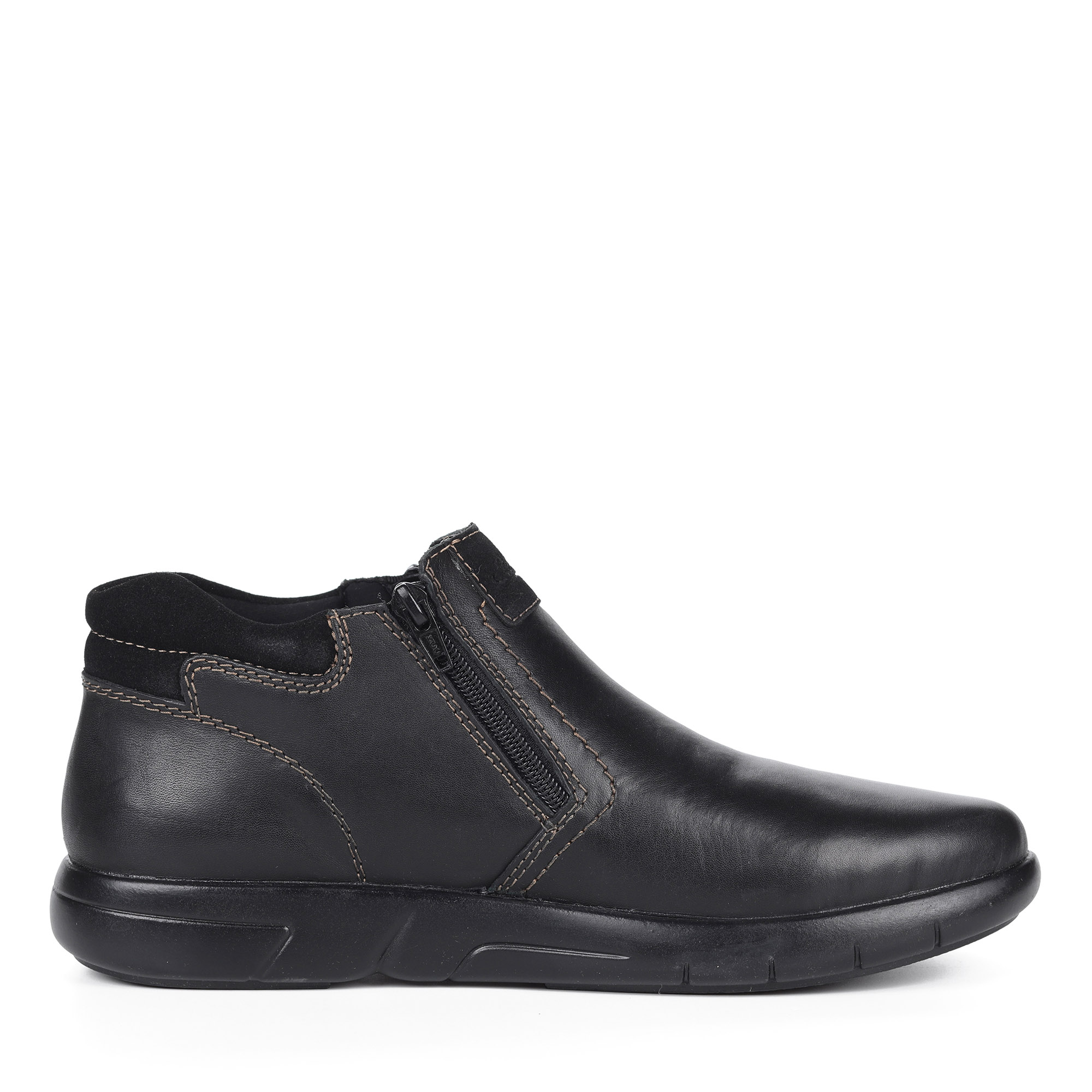Черные ботинки из экокожи на шерсти Rieker, размер 44, цвет черный - фото 3