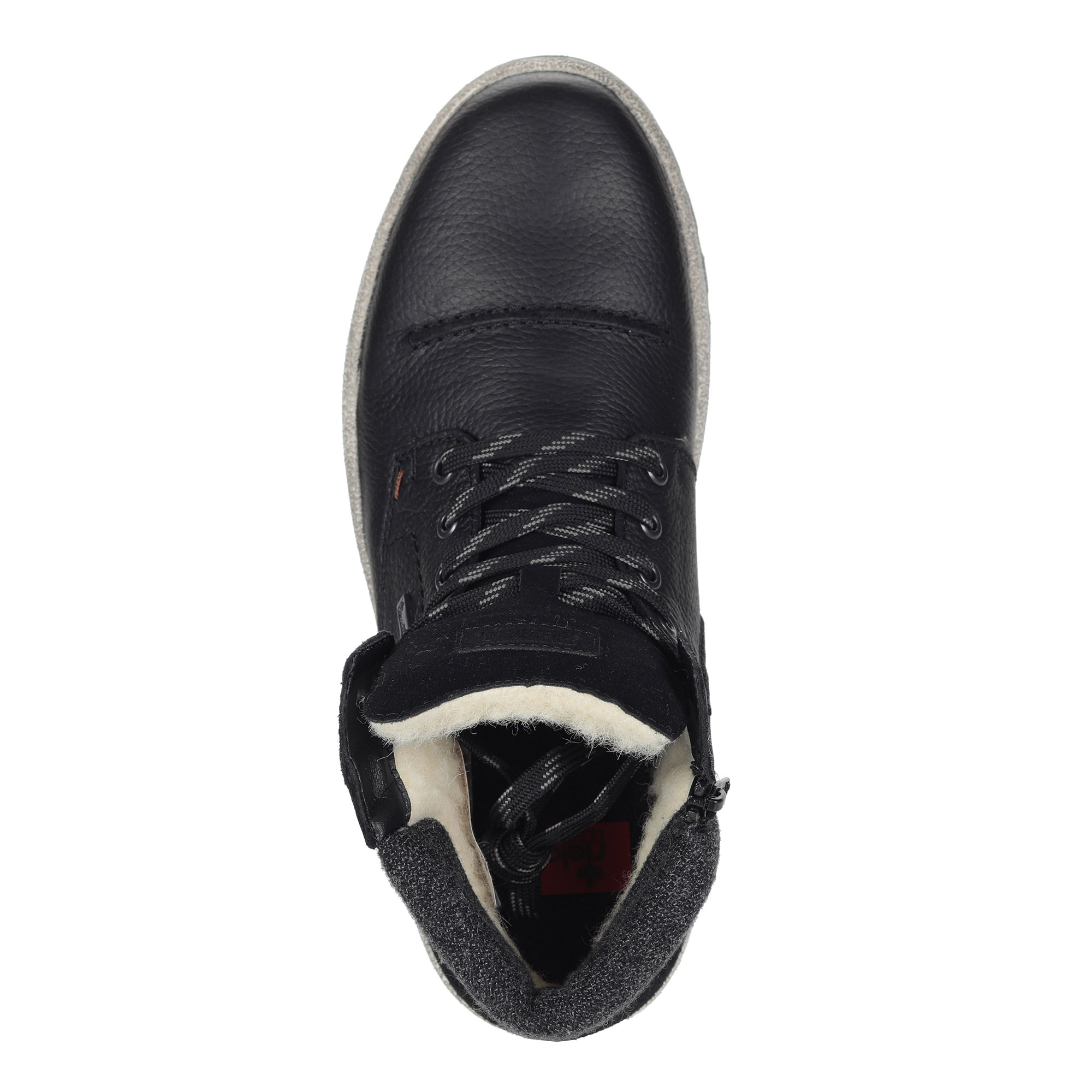 Черные ботинки из комбинированных материалов на шнуровке Rieker, размер 46, цвет черный - фото 6