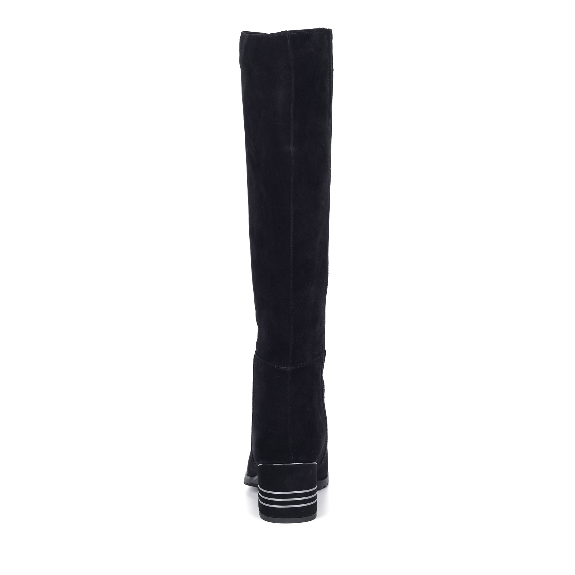 Черные сапоги на среднем декорированном каблуке Respect, размер 41, цвет черный - фото 6