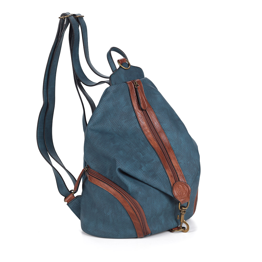 фото Синий рюкзак из экокожи rieker