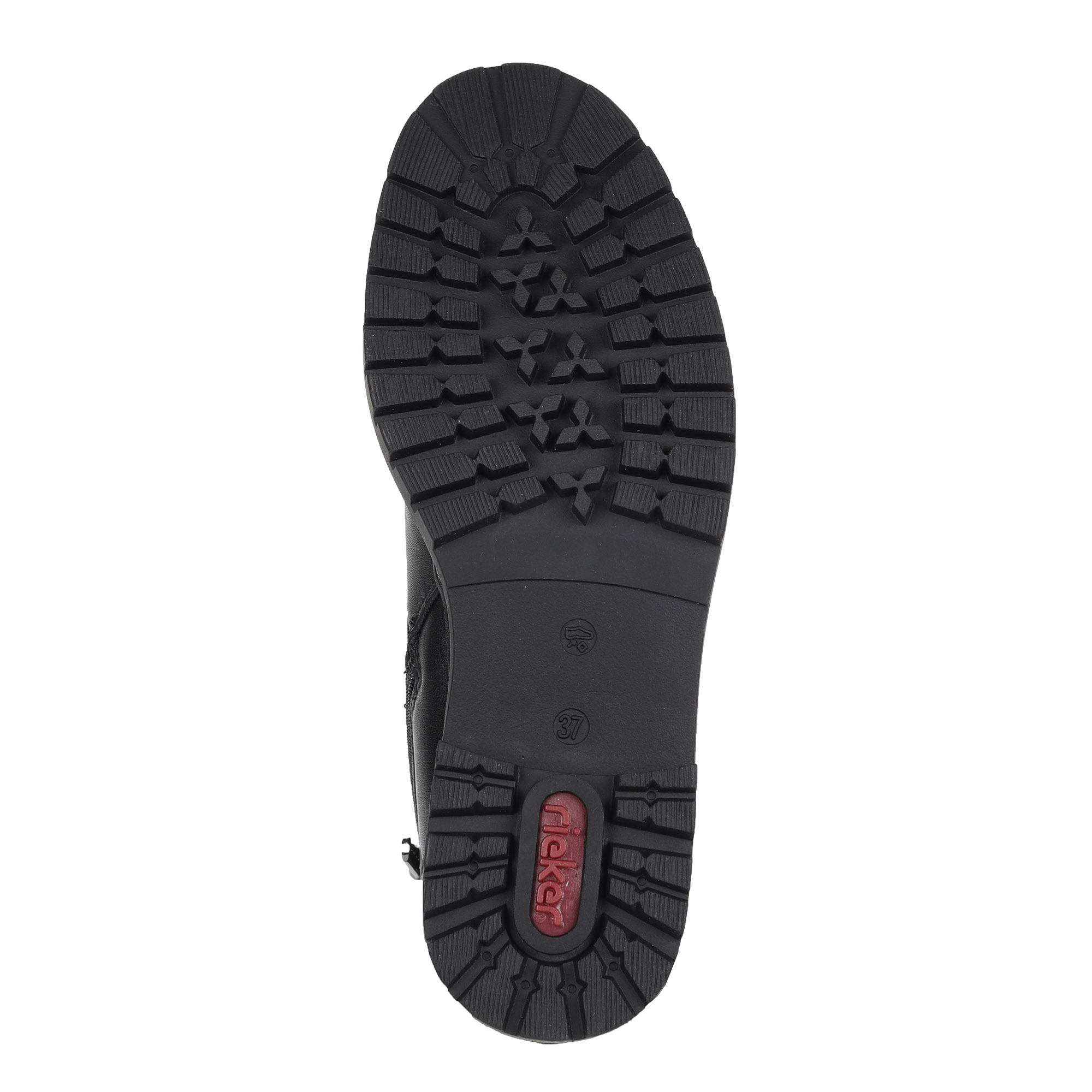 Черные ботинки из кожи на подкладке из текстиля Rieker, размер 39, цвет черный - фото 7